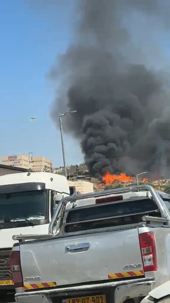 שריפה בביתר עילית: מטוסי כיבוי הוזנקו למקום
