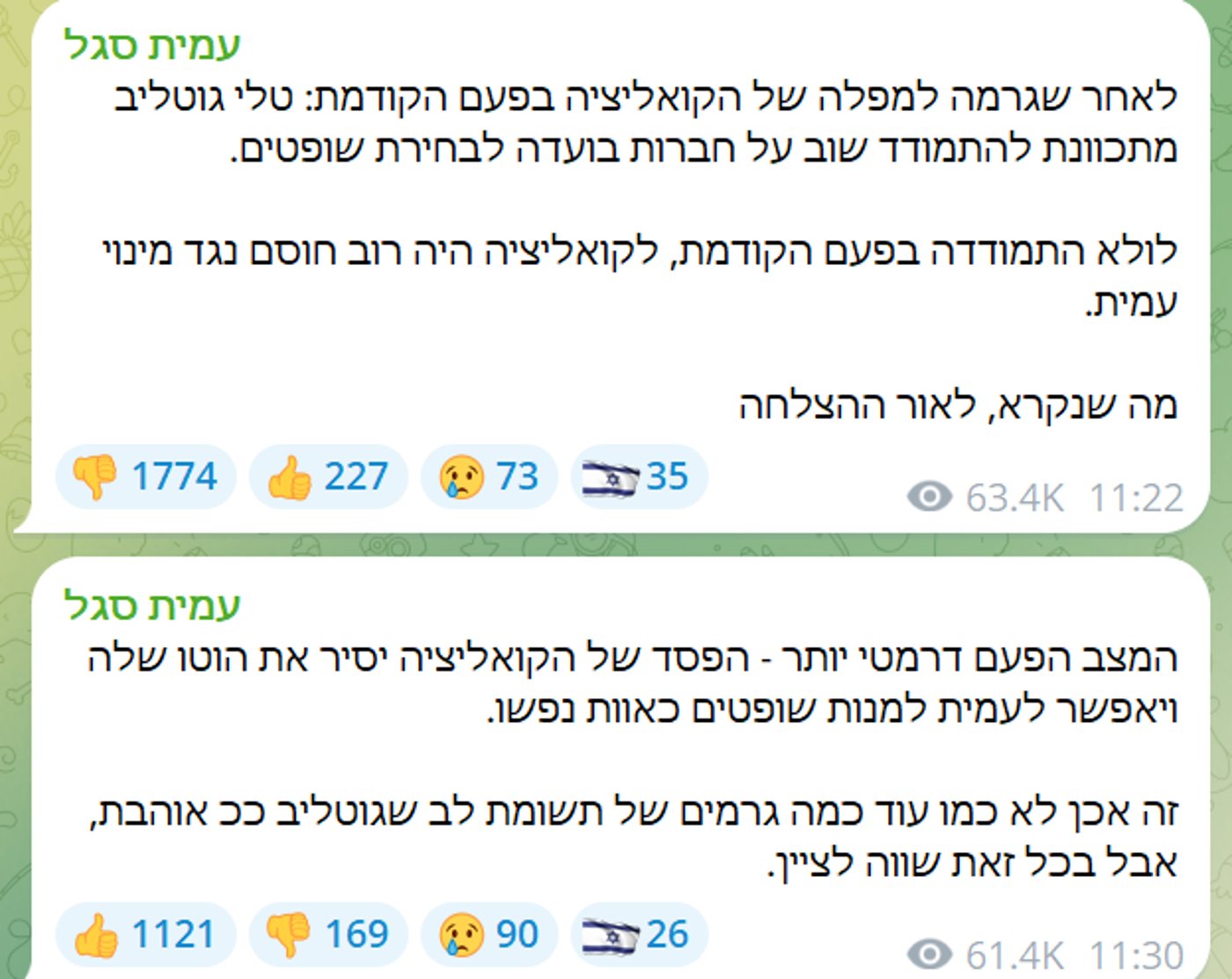 "השופר התורן"; כך חה"כ טלי גוטליב תקפה בחריפות את הפרשן הפופולרי ממחנה הימין