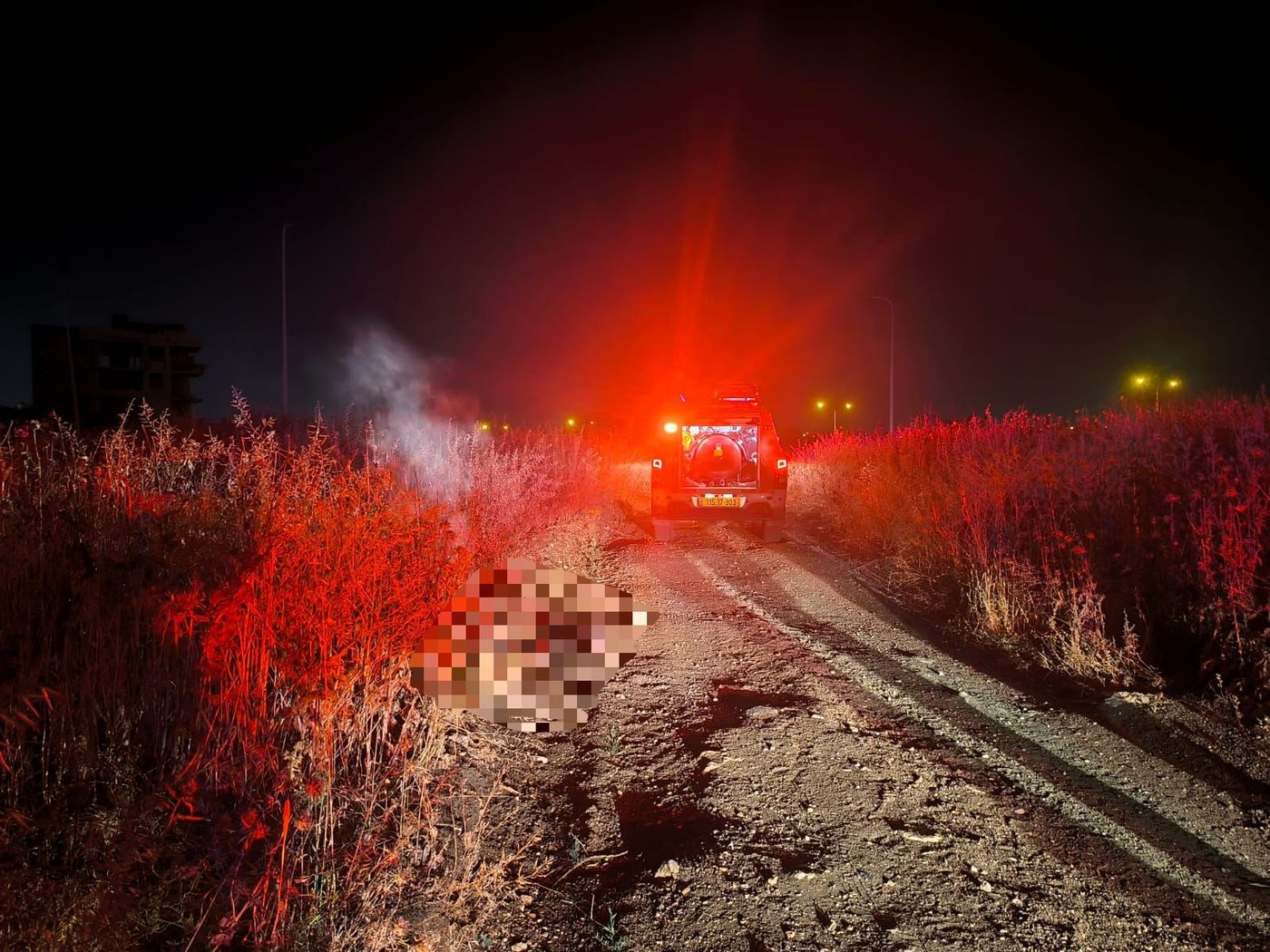 זירת השריפה בג'לג'וליה