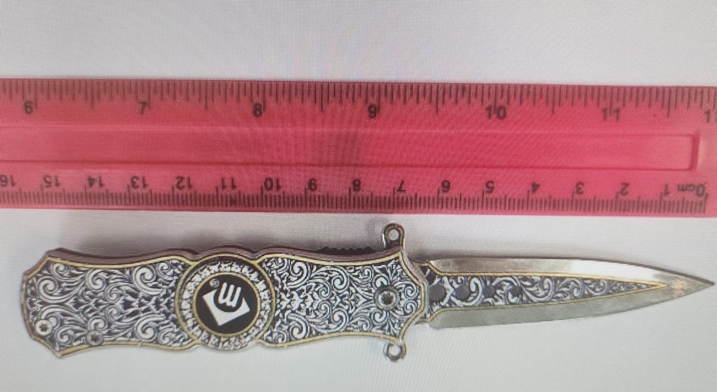 הסכין שנתפסה בזירה