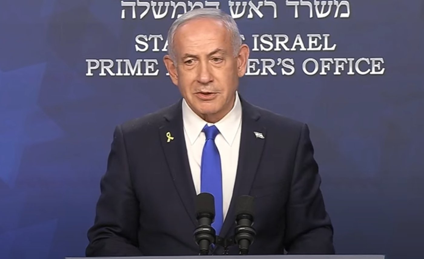 ראש הממשלה נתניהו בהצהרה לתקשורת