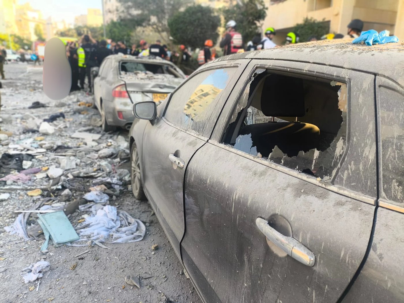 פעילות כוחות המשטרה בזירת הנפילה בבאר שבע