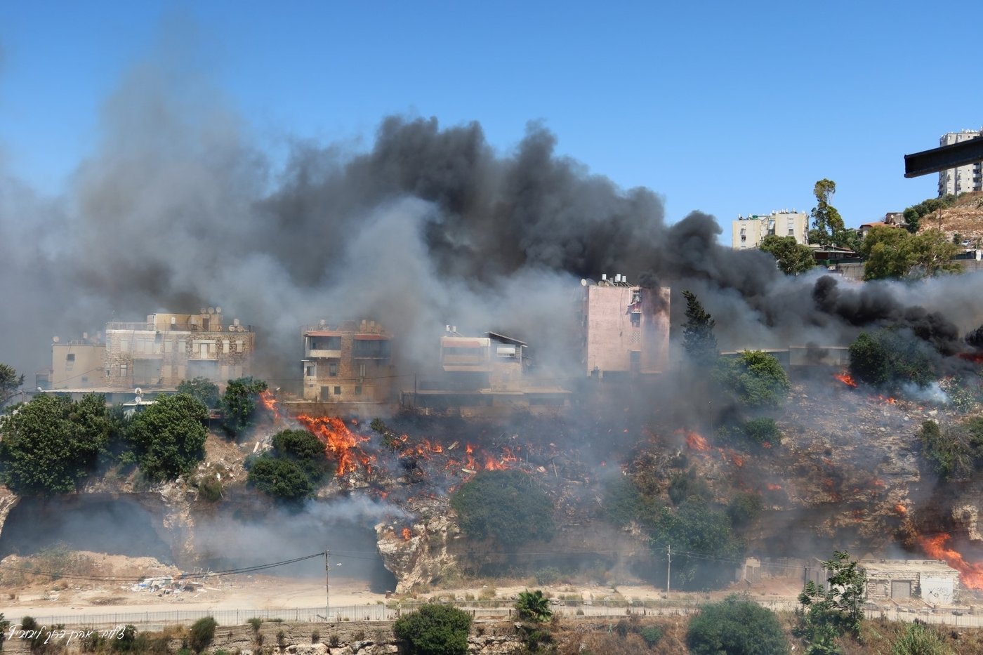 השריפה בשכונת חליסה בחיפה