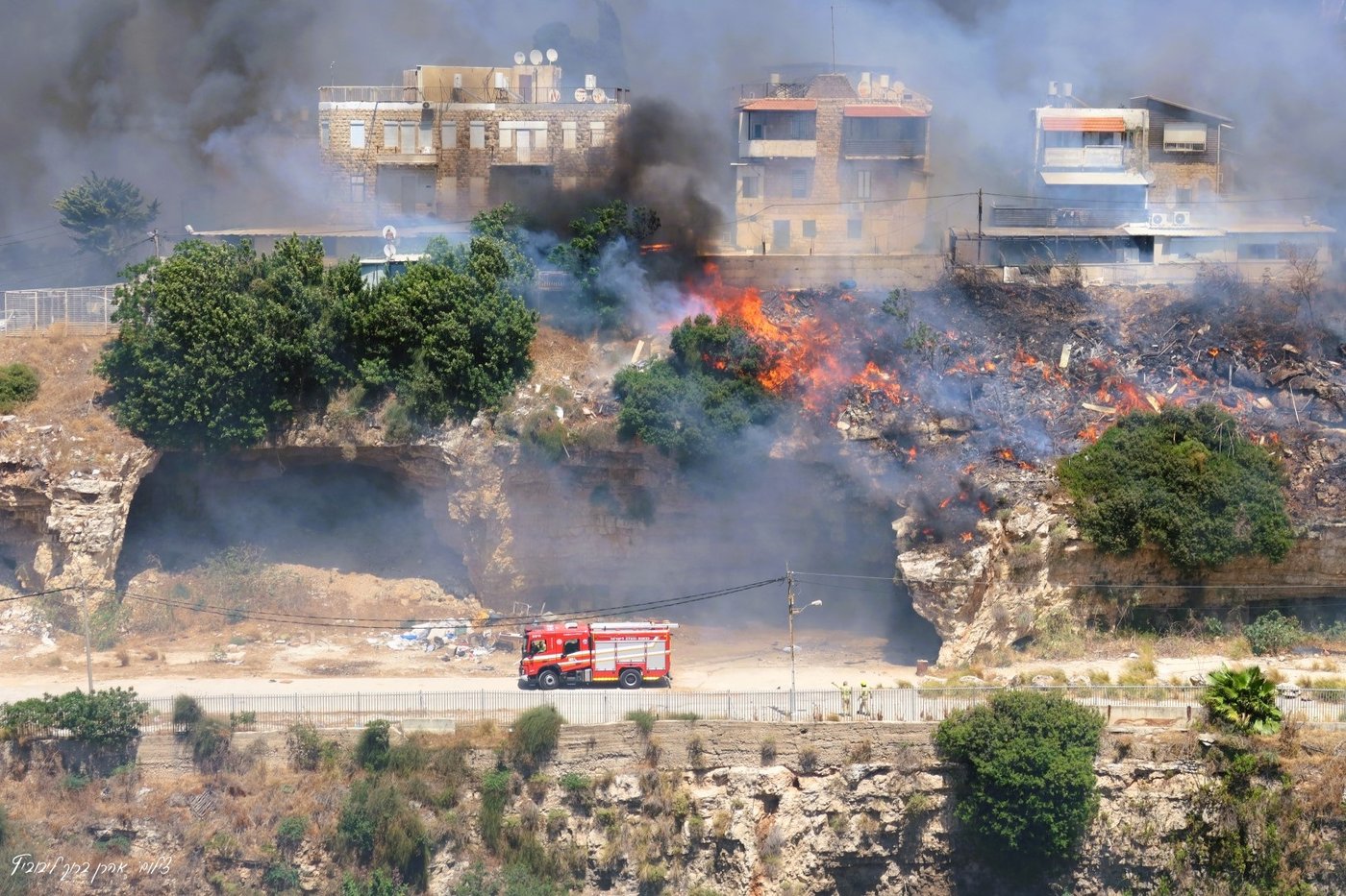 השריפה בשכונת חליסה בחיפה