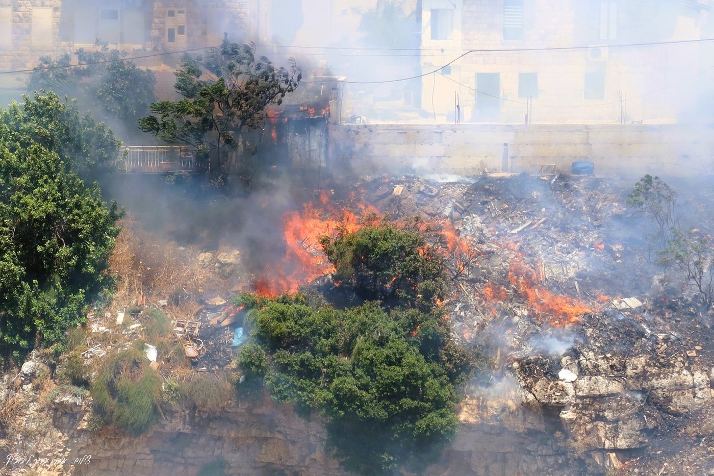 השריפה בשכונת חליסה בחיפה