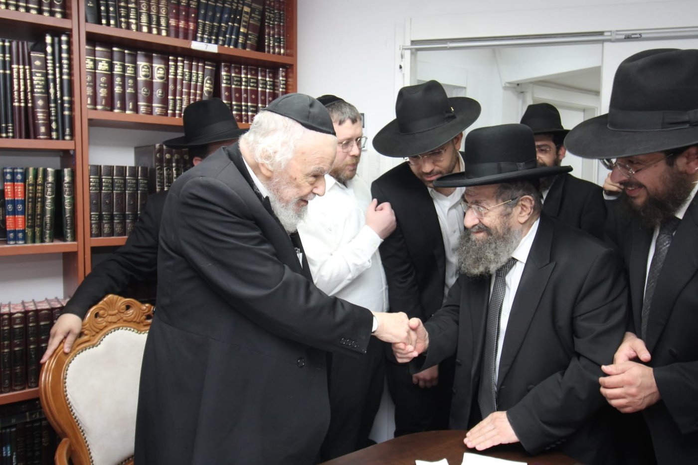 הגר"מ בן שמעון בביקור אצל הגרמ"ה הירש