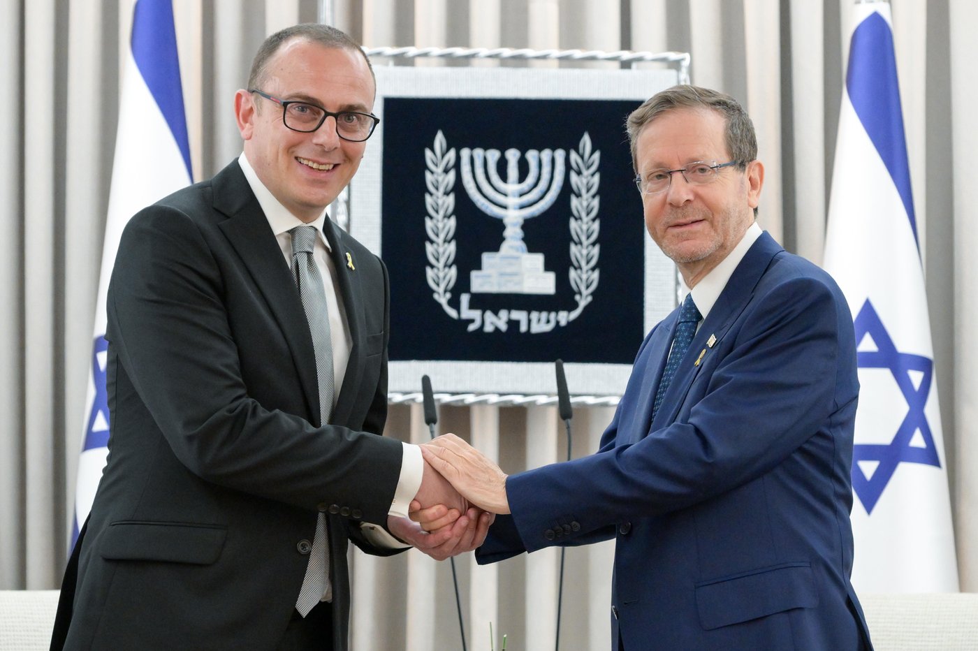 הנשיא הרצוג מקבל את שגררי פולין ומלטה