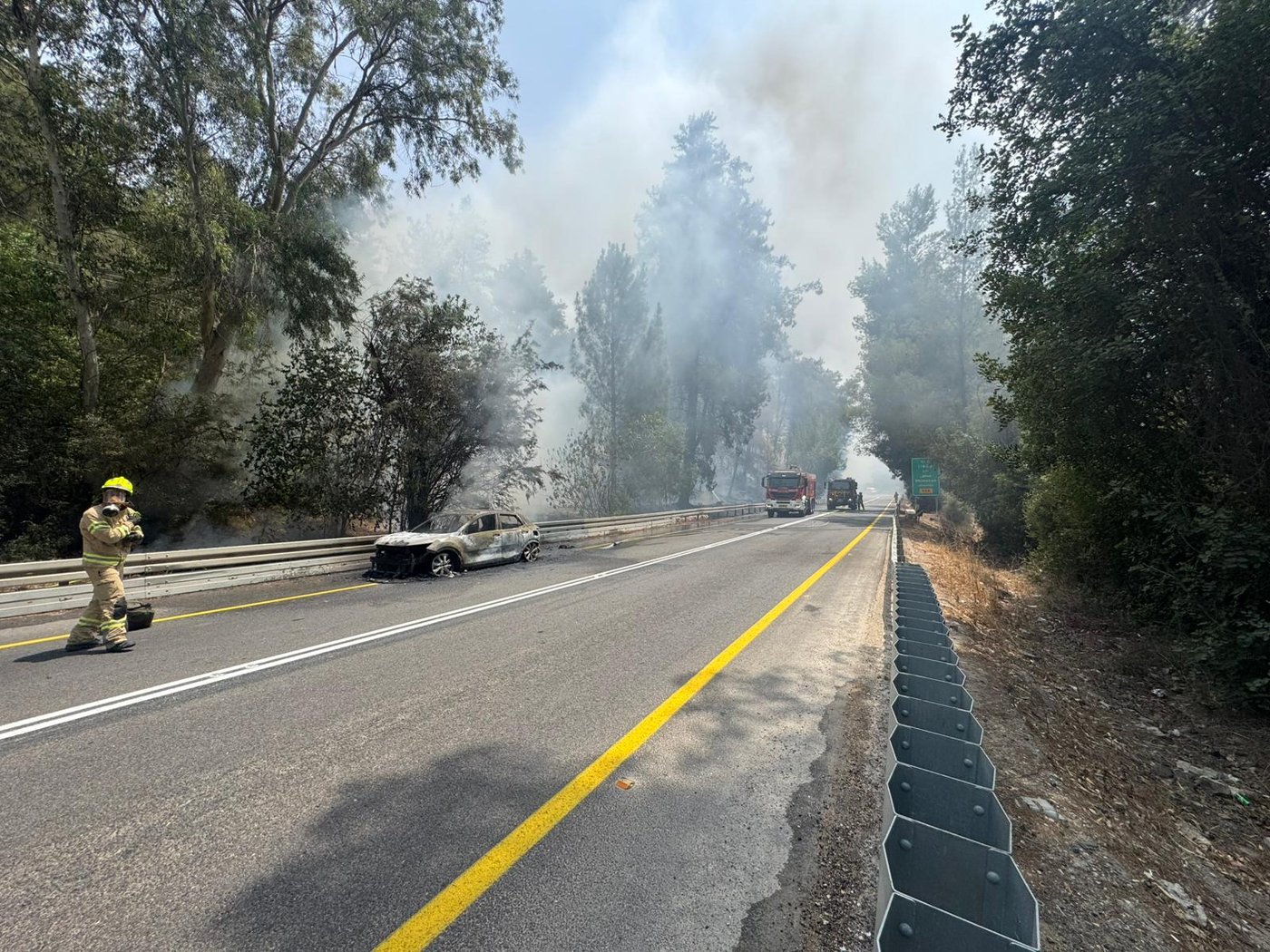 בחסות הרוחות והחום | שריפה גדולה מתפשטת ליד בית שמש 