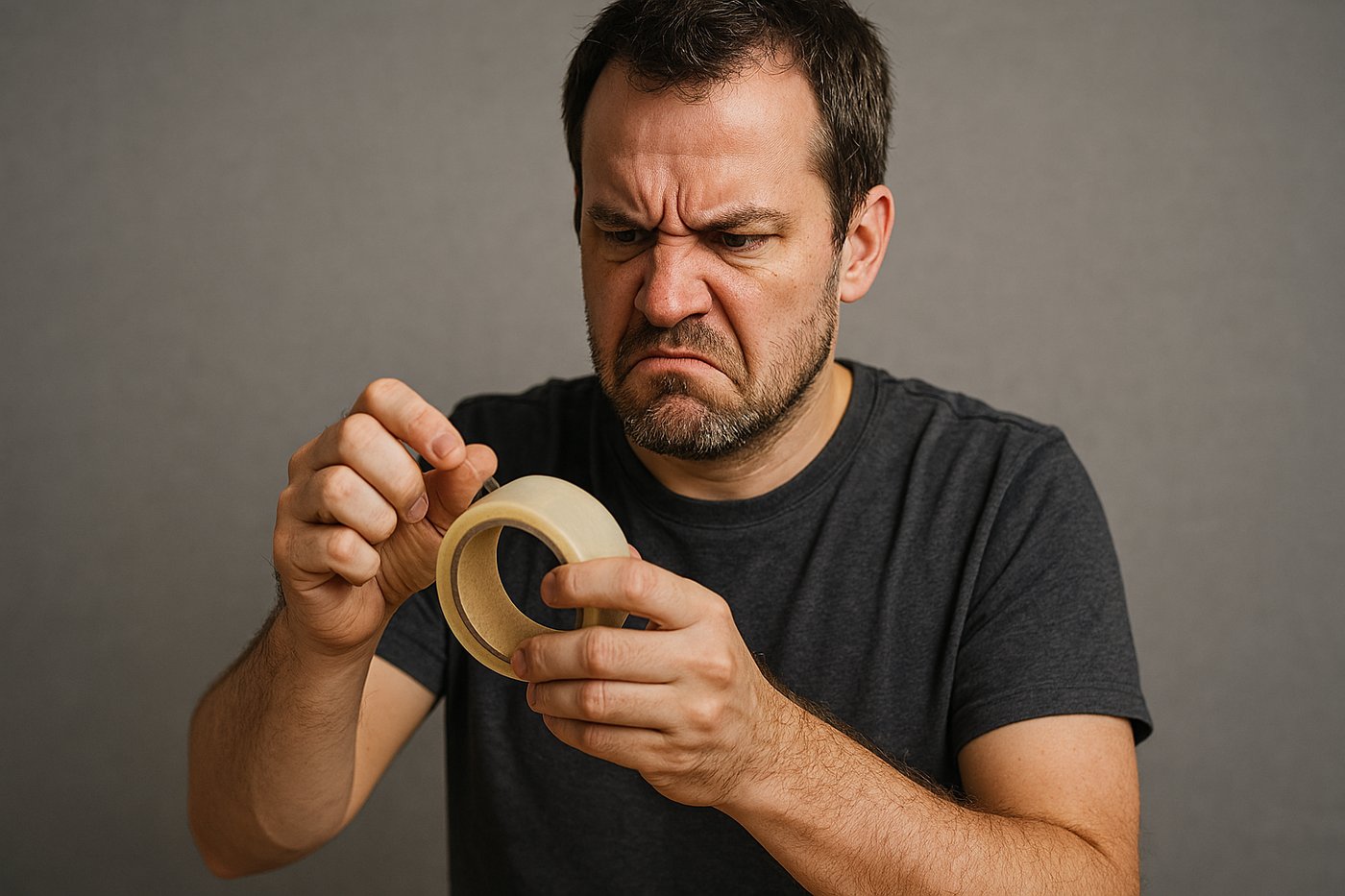 הרגע המעצבן הזה שקצה הדבק לא נמצא