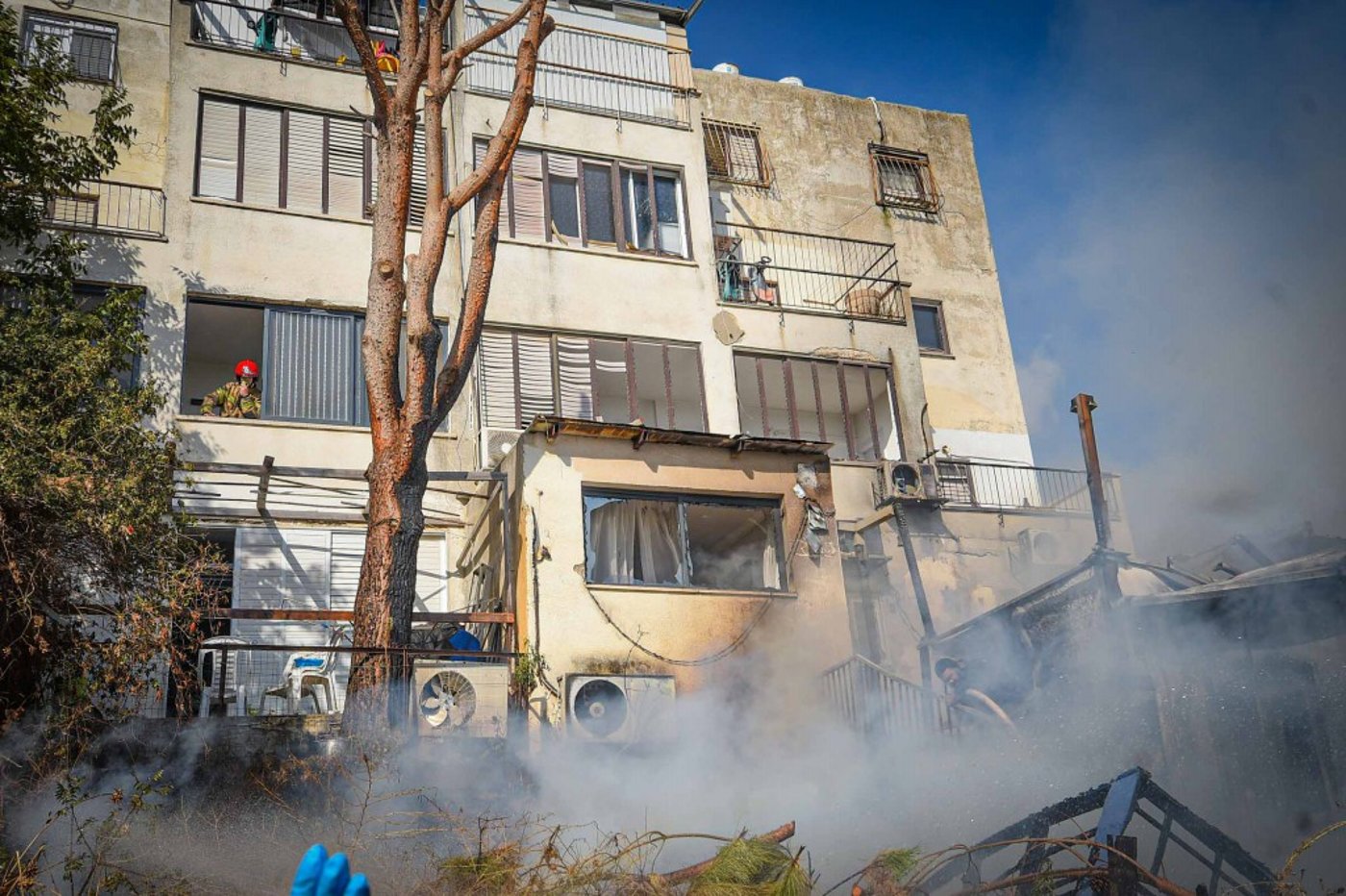 כיבוי השריפה ביישוב החרדי עמנואל