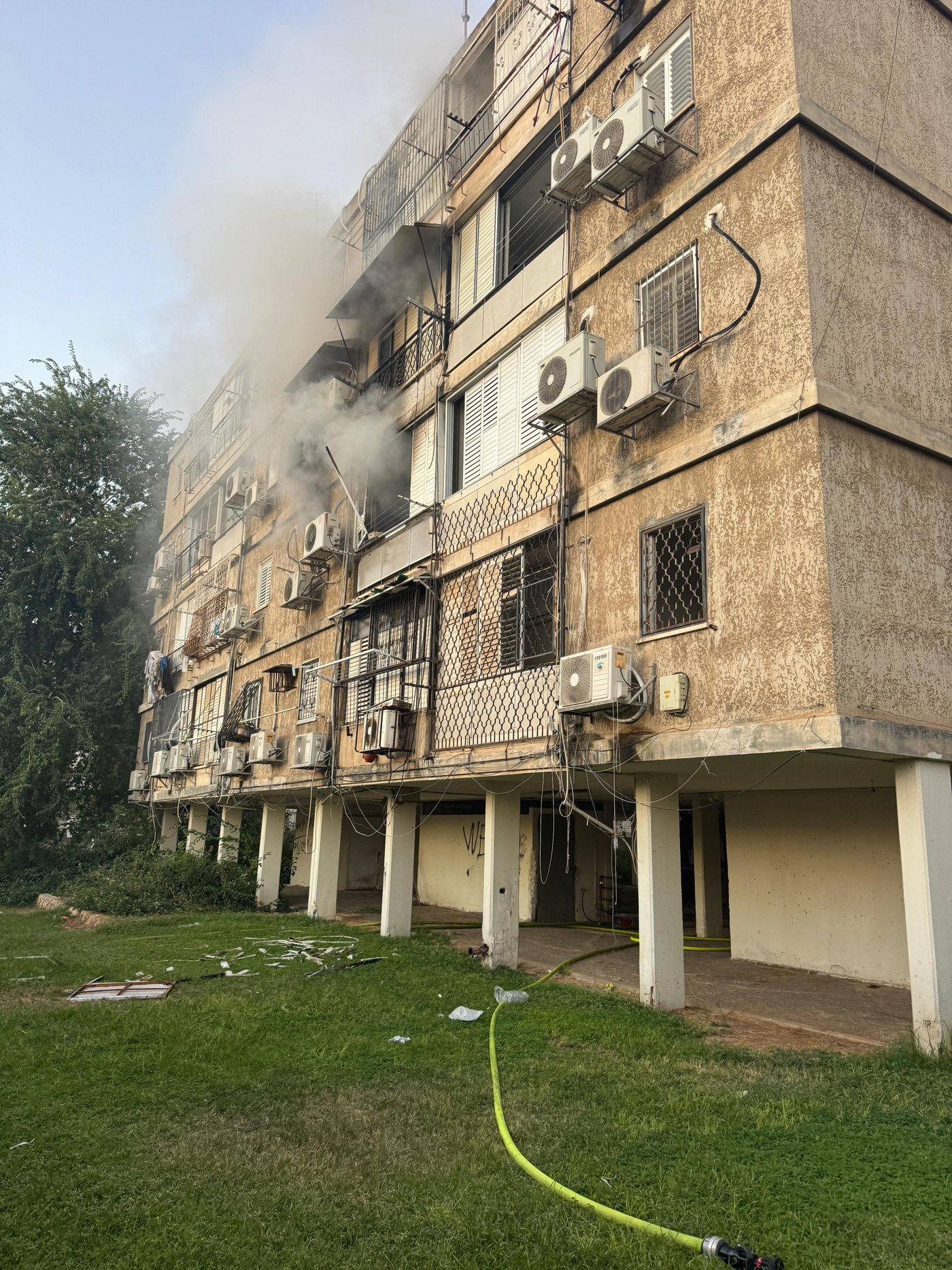 השריפה הבוקר בבת ים