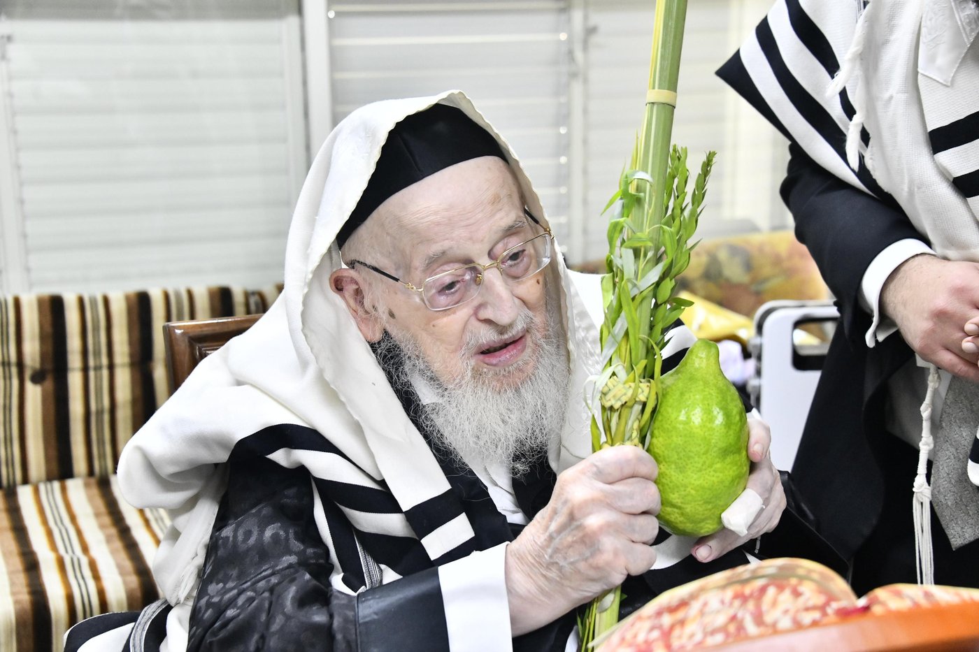 הגאון רבי מאיר צבי ברגמן בנטילת לולב