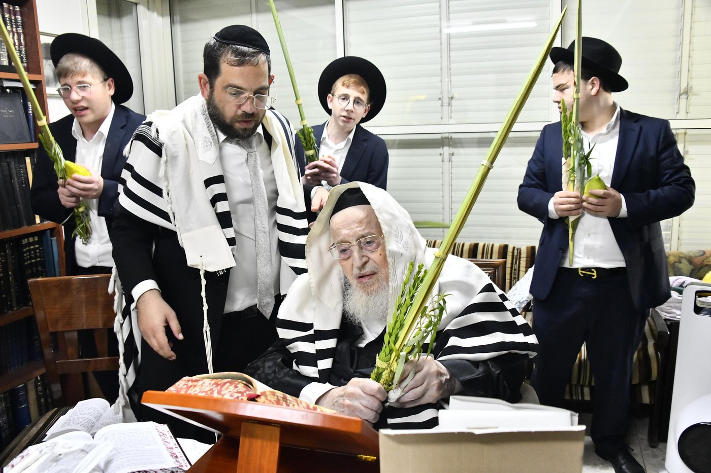 הגאון רבי מאיר צבי ברגמן בנטילת לולב