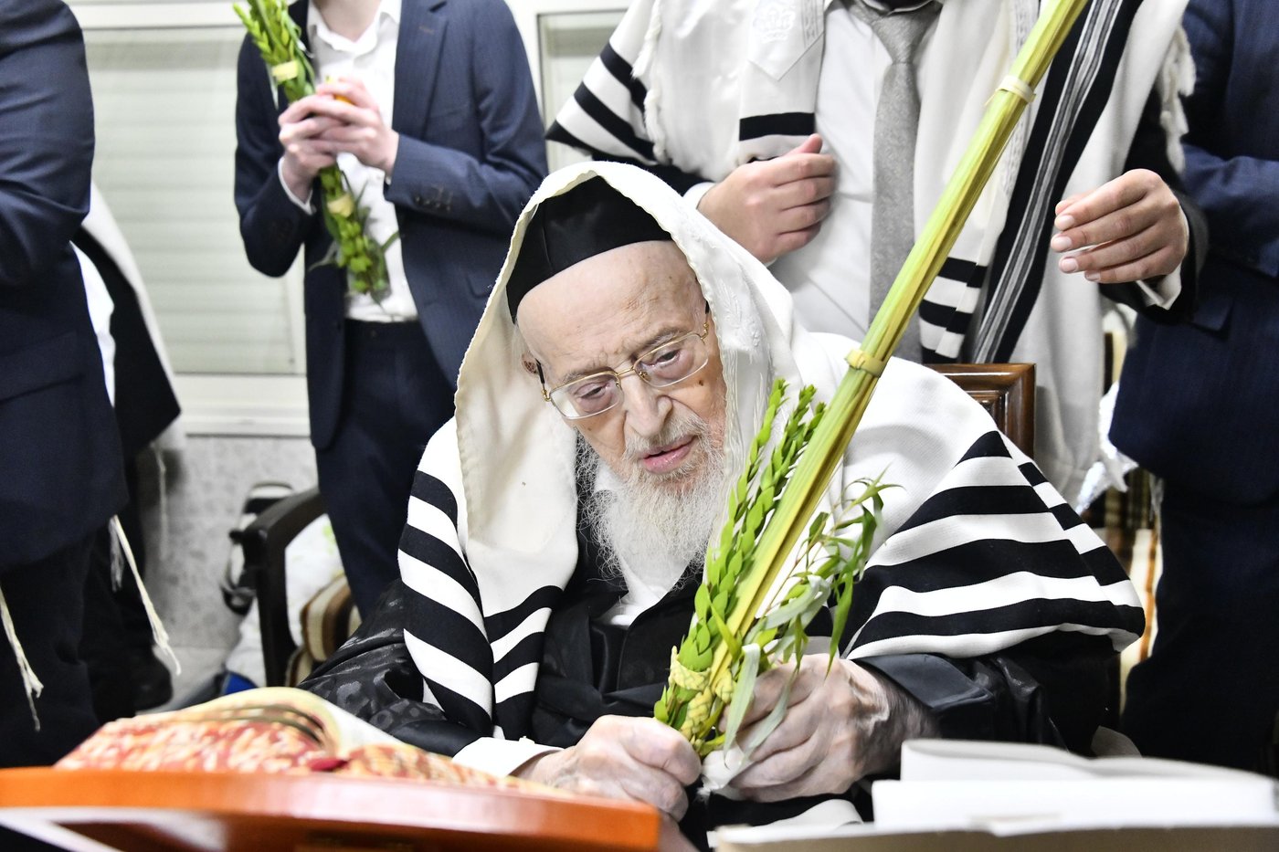 הגאון רבי מאיר צבי ברגמן בנטילת לולב