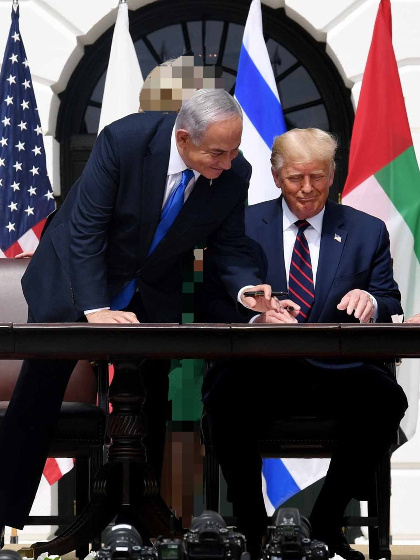 טראמפ ונתניהו בטקס החתימה על הסכמי אברהם בבית הלבן, ספטמבר 2020
