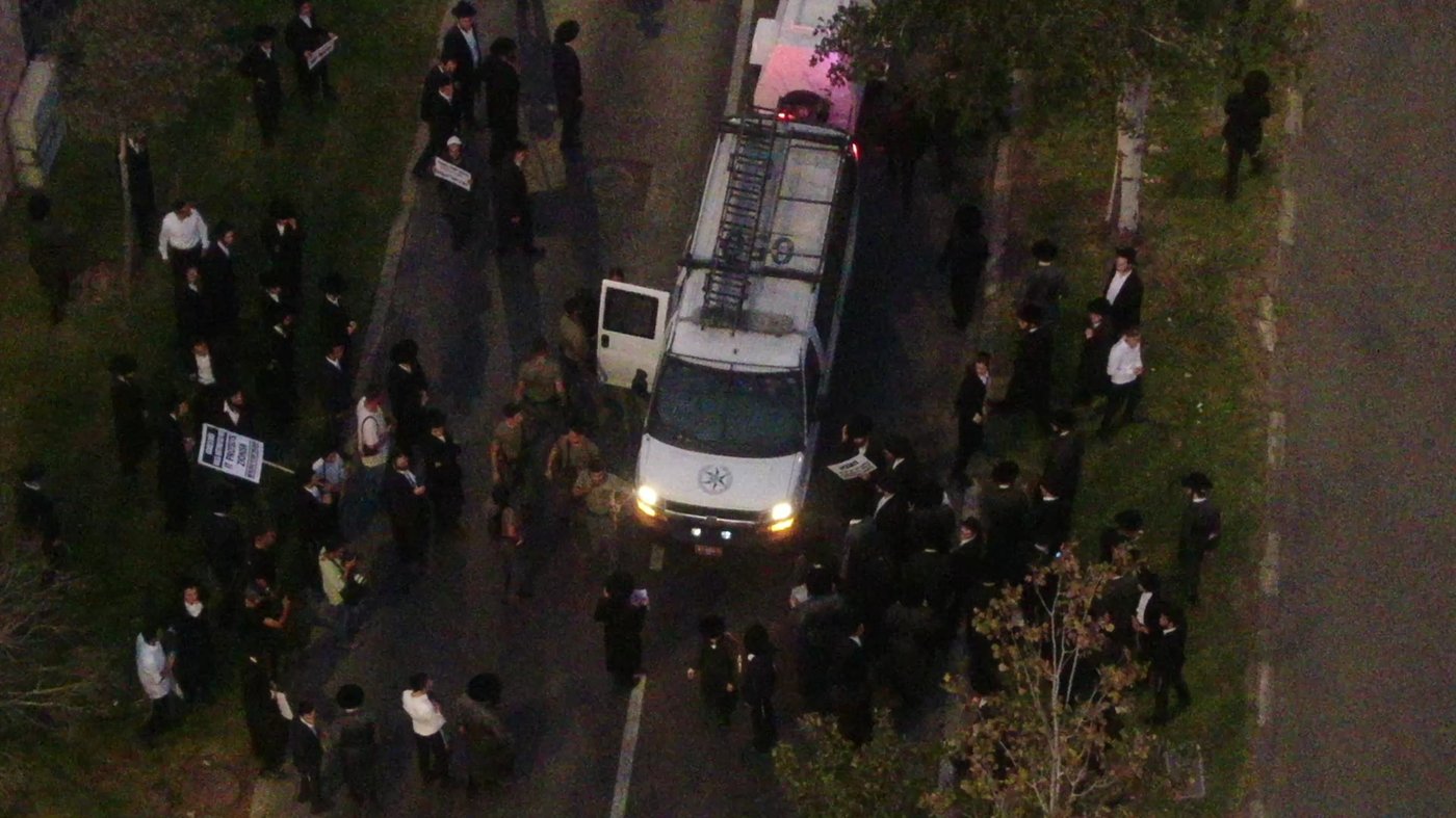 הפלישה לכביש 1 בהפגנה נגד הגיוס