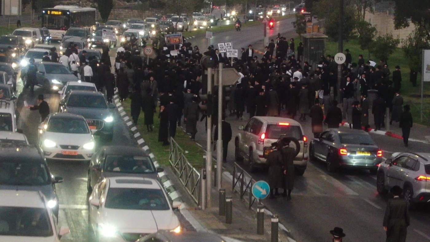 הפלישה לכביש 1 בהפגנה נגד הגיוס