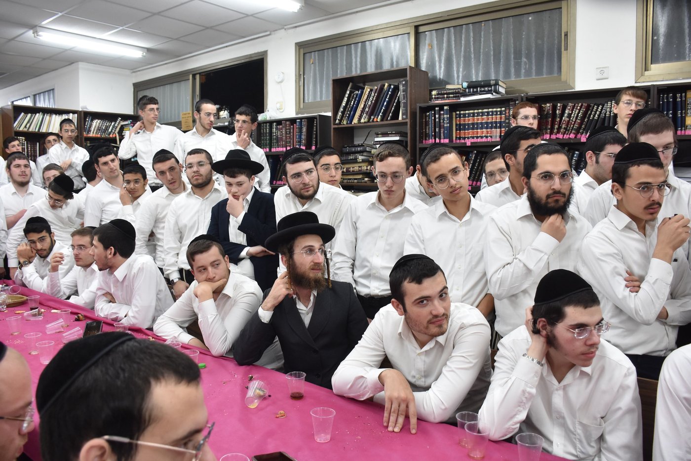 מעמד חנוכת הספרייה ע"ש הגאון רבי שמואל יעקב בורנשטיין זצ"ל