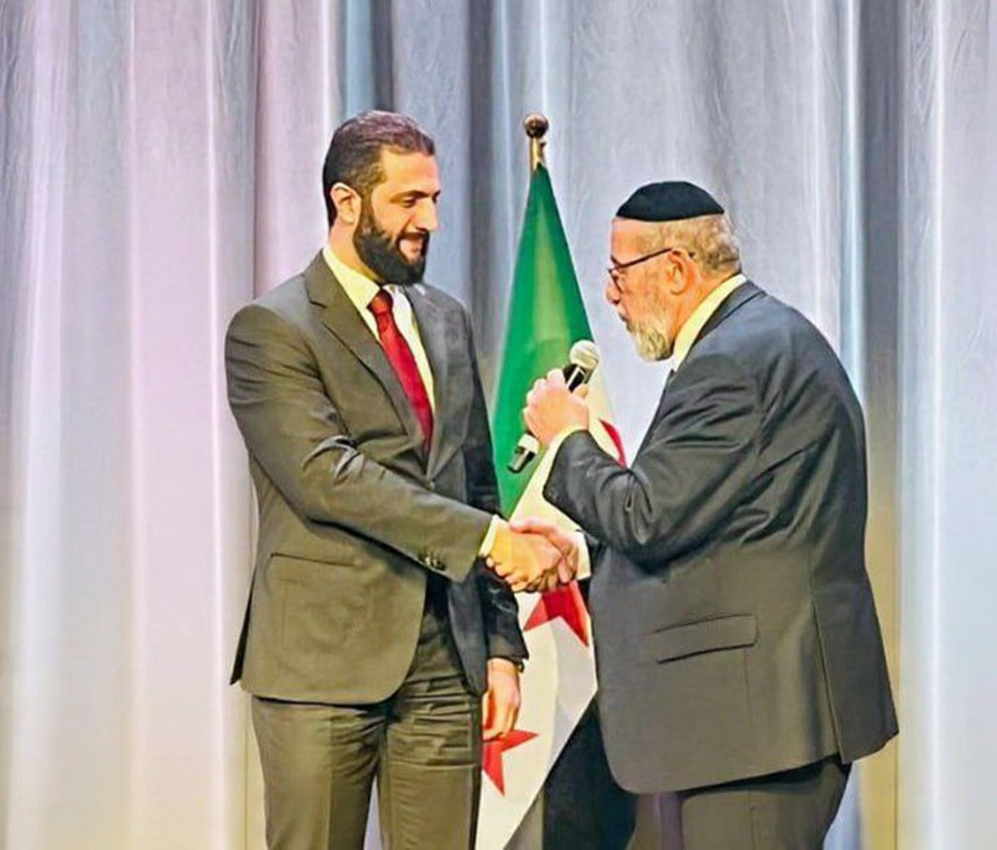 נשיא סוריה והרב יוסף חמרה בוושינגטון 