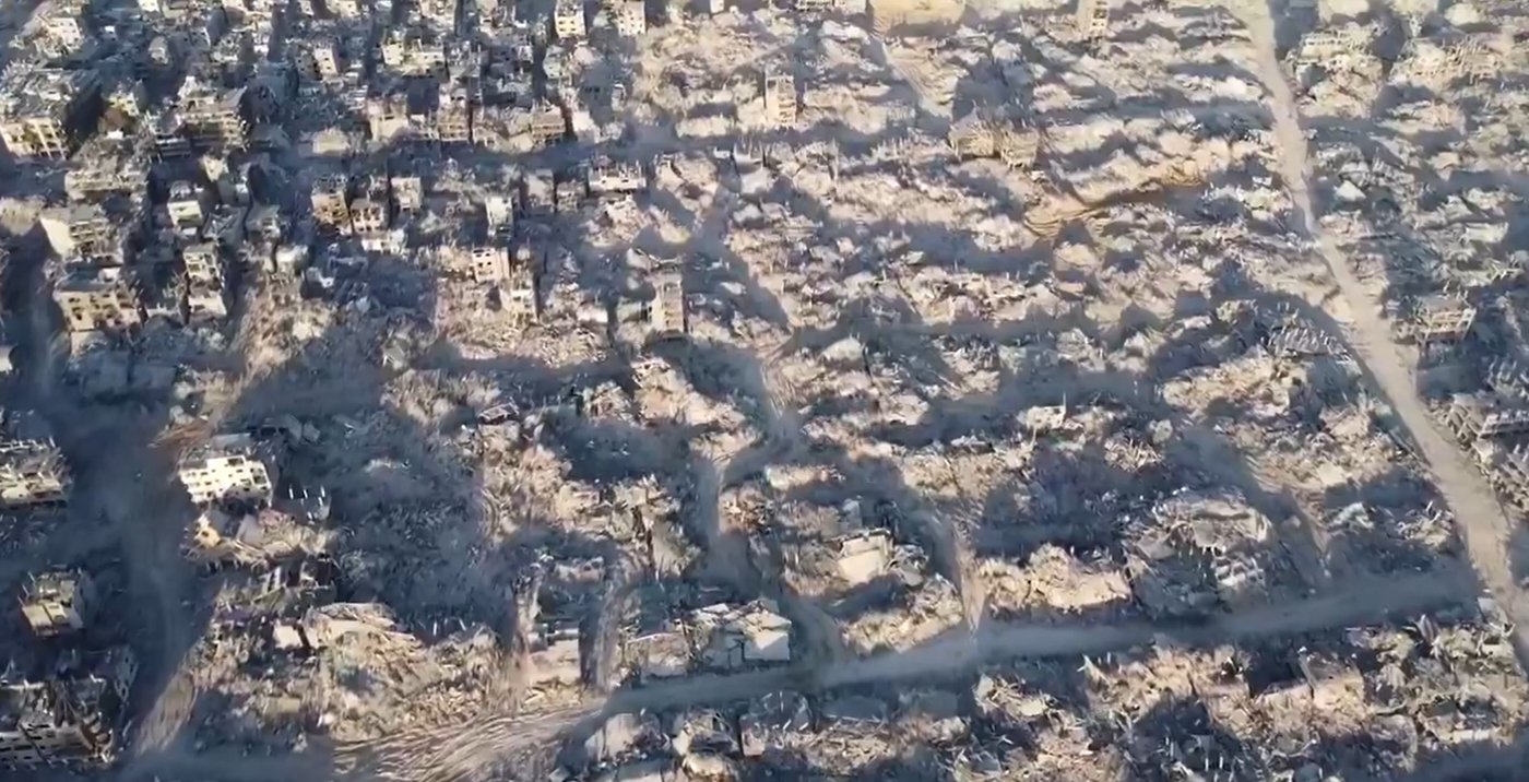 ההרס בעזה מהאוויר