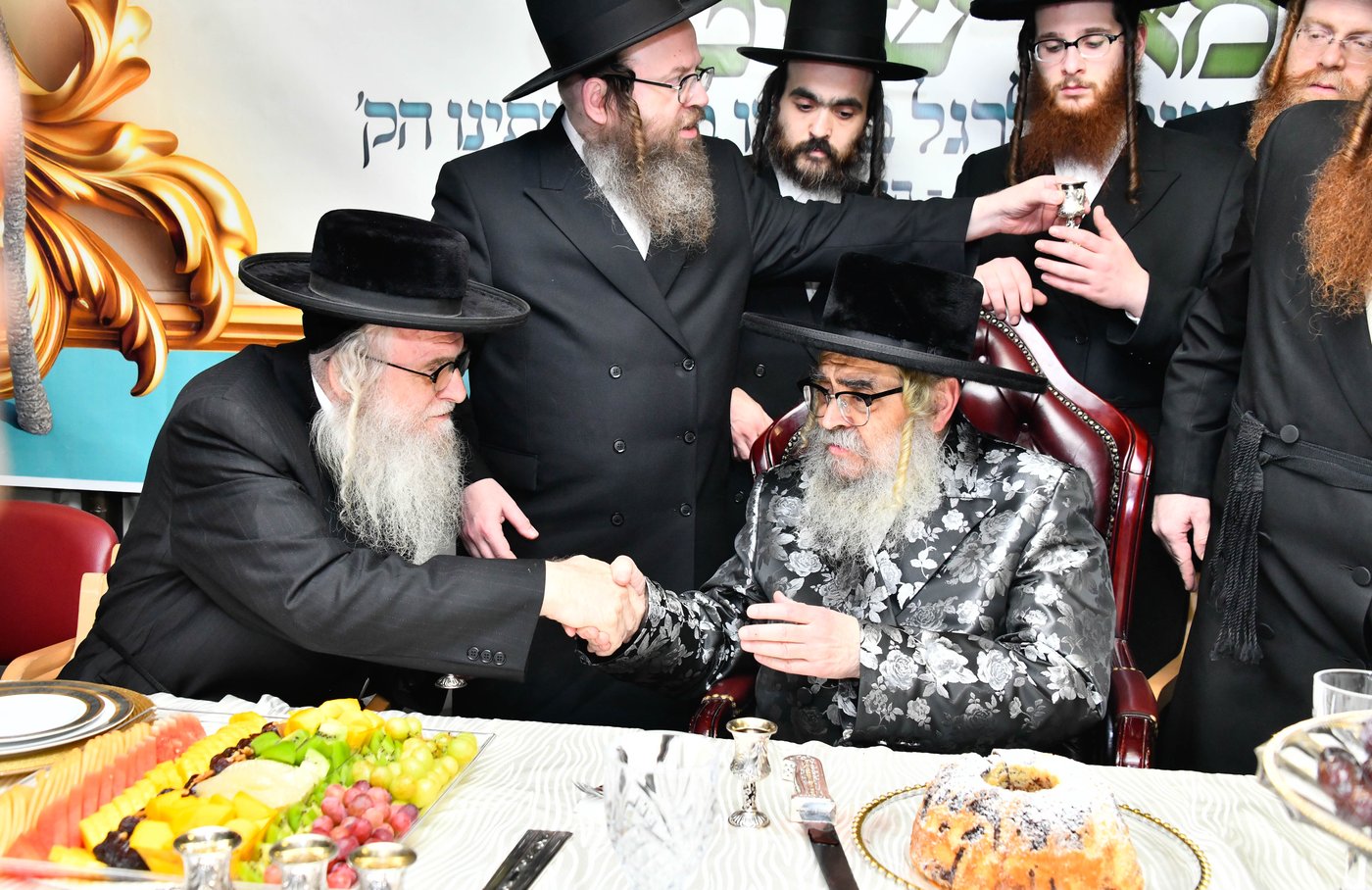 האדמו"ר מסאטמר במעמד יציקת היסודות בטלזסטון