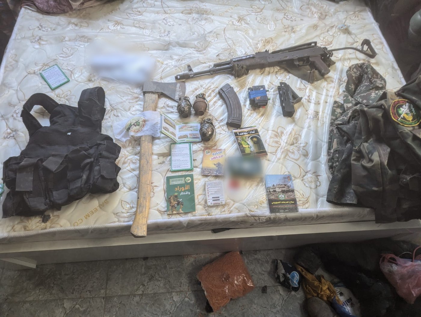 אמצעי הלחימה שאותרו במרחב