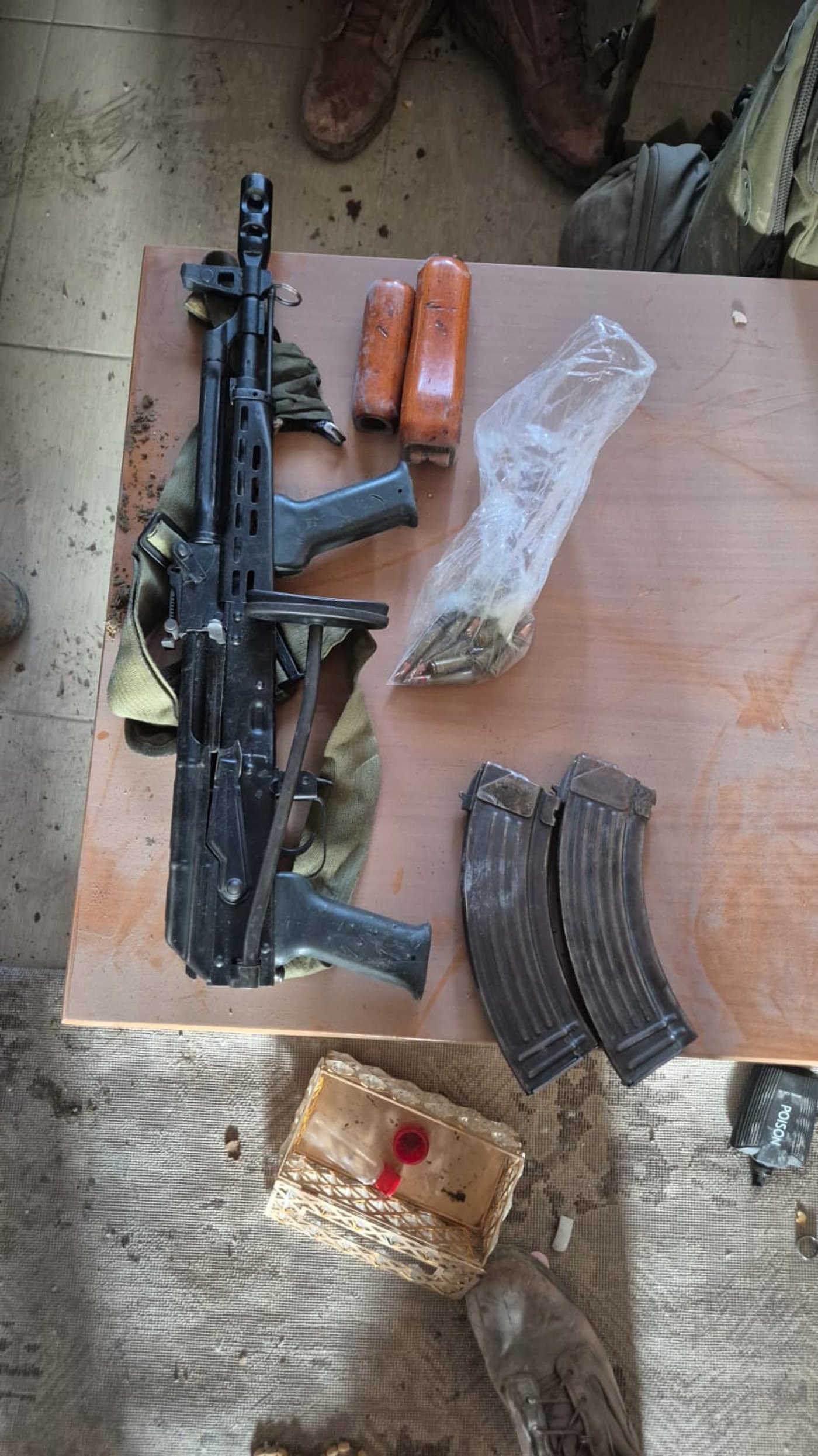 אמצעי הלחימה שאותרו במרחב