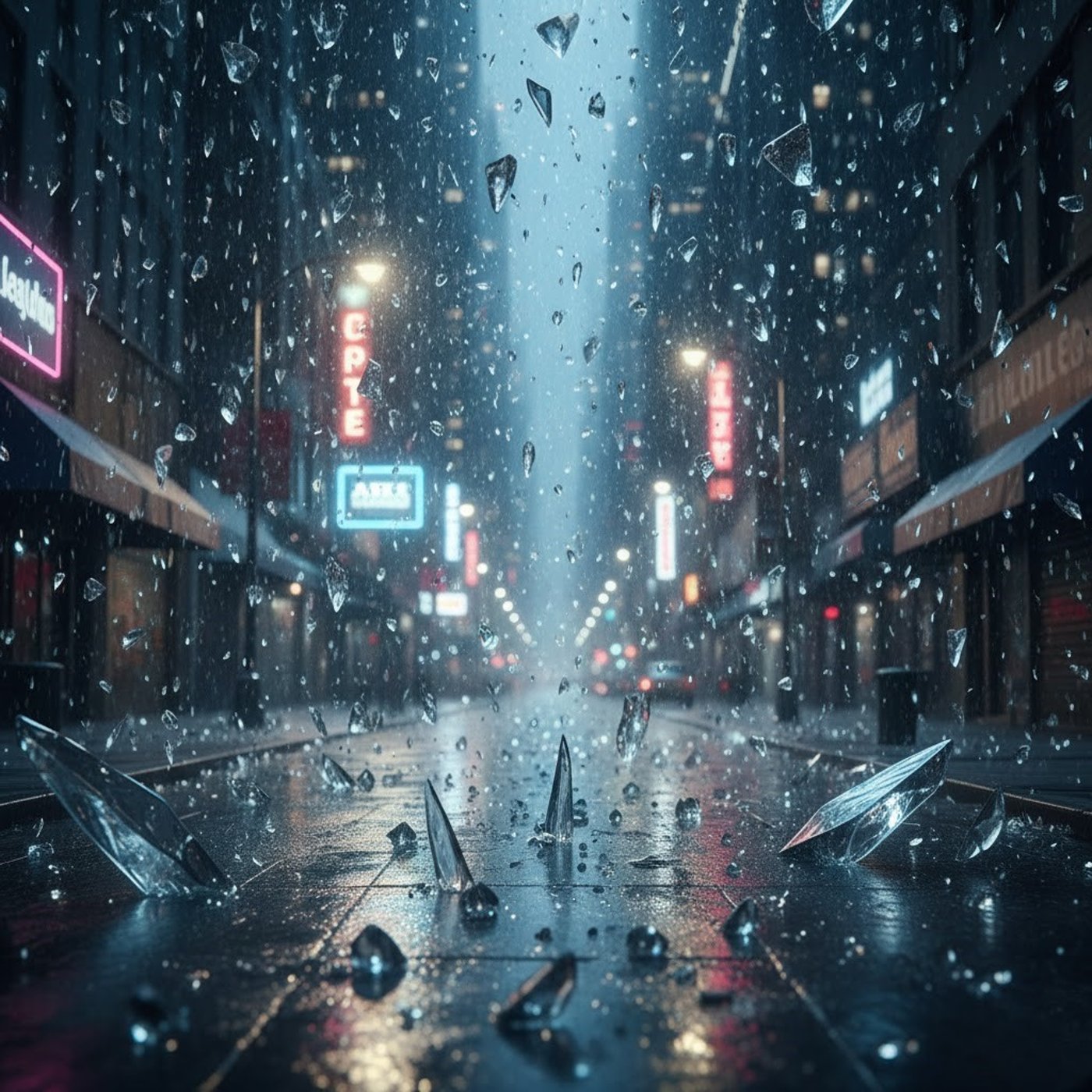 הדמיה לגשם מזכוכית 