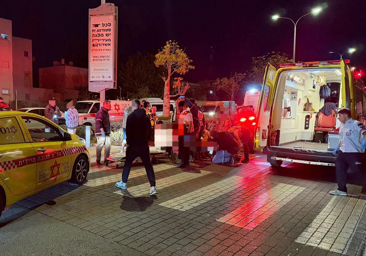 זירת התאונה הקשה באשדוד