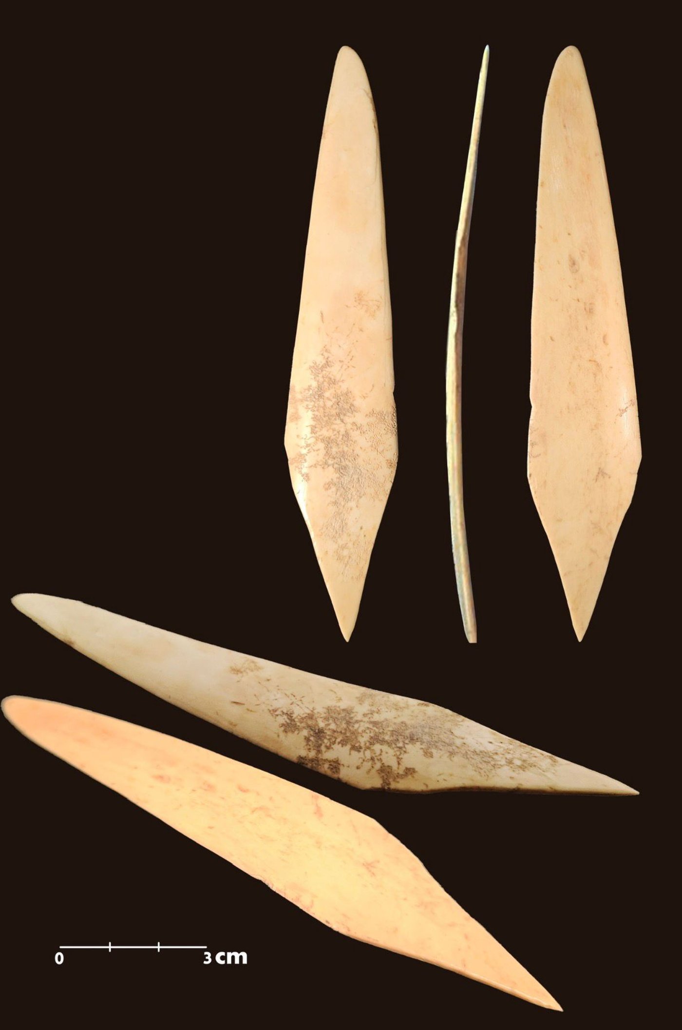 חרטים לכתיבה על שעווה שנמצאו בחפירה באזור קבר שמואל הנביא