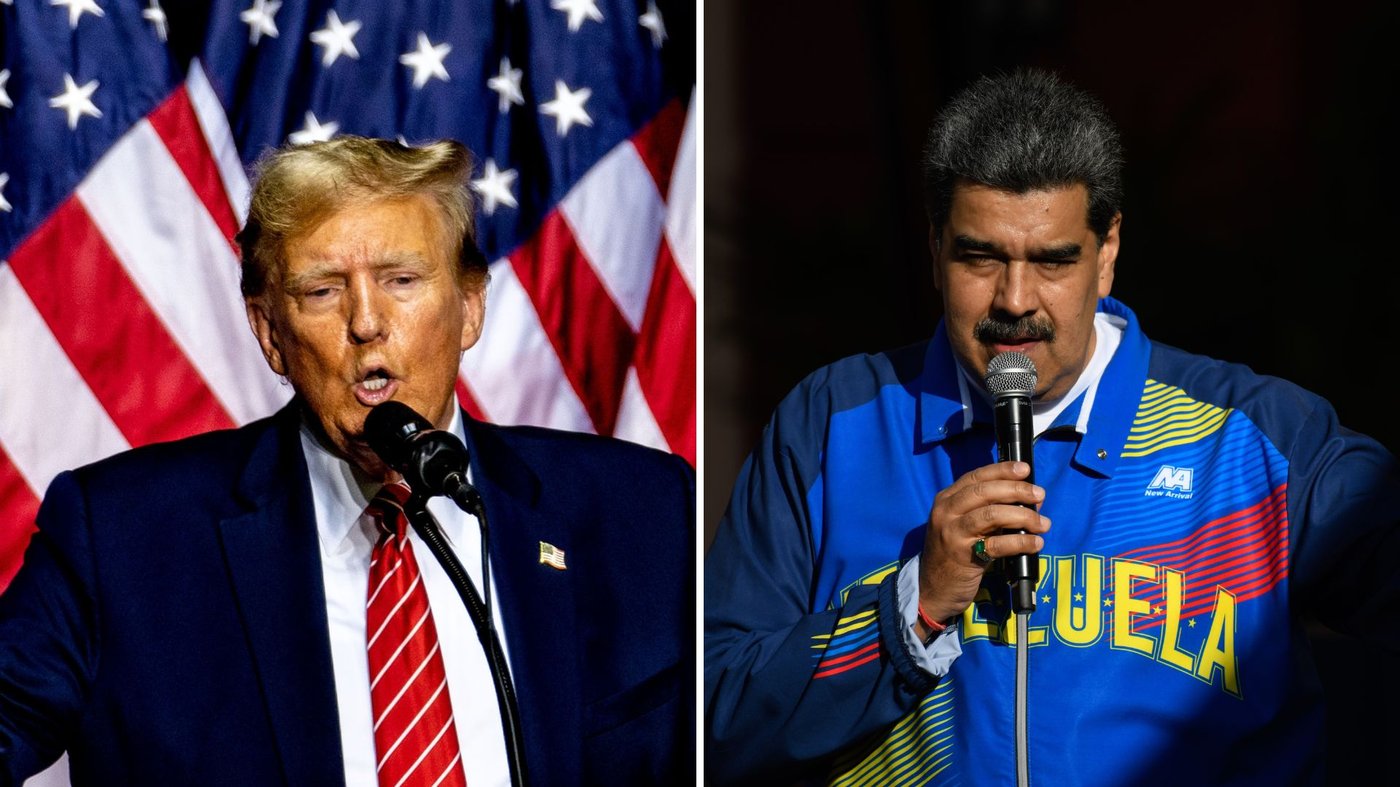 טראמפ משמאל, מדורו מימין