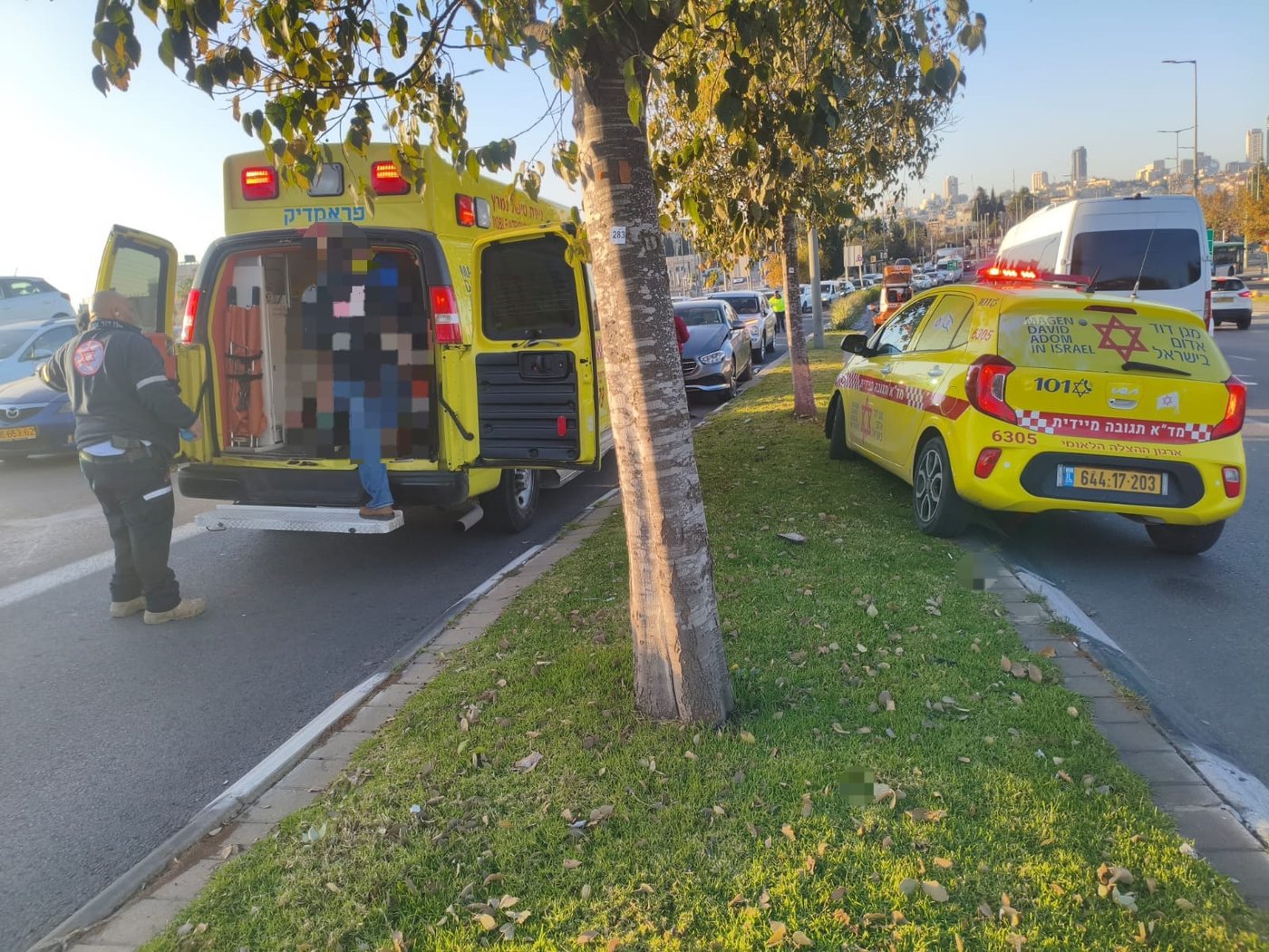 זירת התאונה, הבוקר