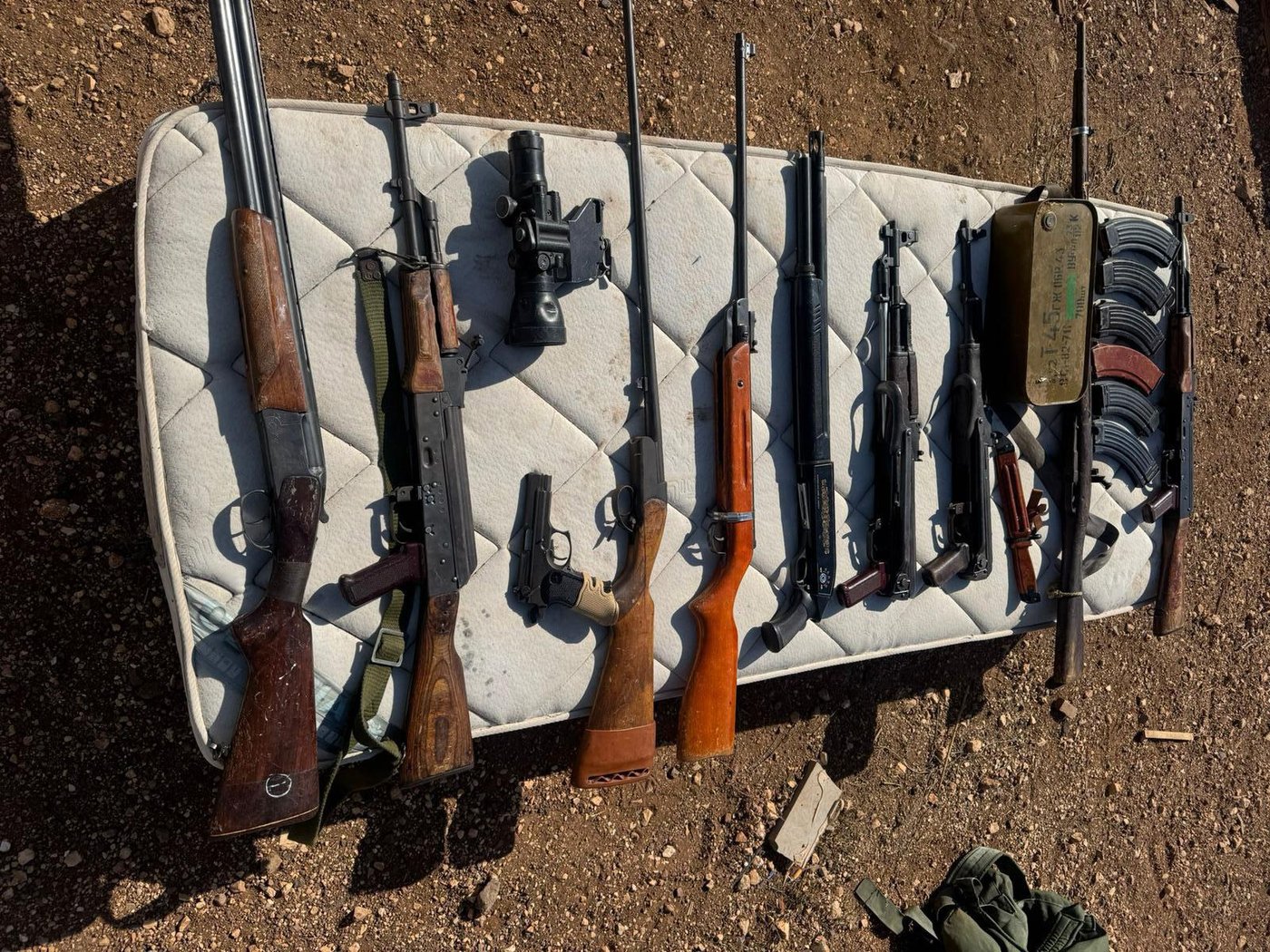 אמצעי הלחימה שאותרו והוחרמו על-ידי כוחות החטיבה בדרום סוריה