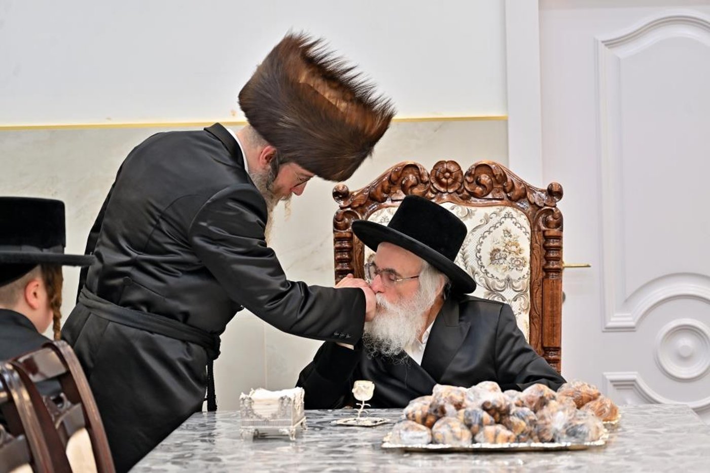 בר מצווה לבן הרב חיים מאיר מרקוביץ, אצל האדמו"ר מויזניץ