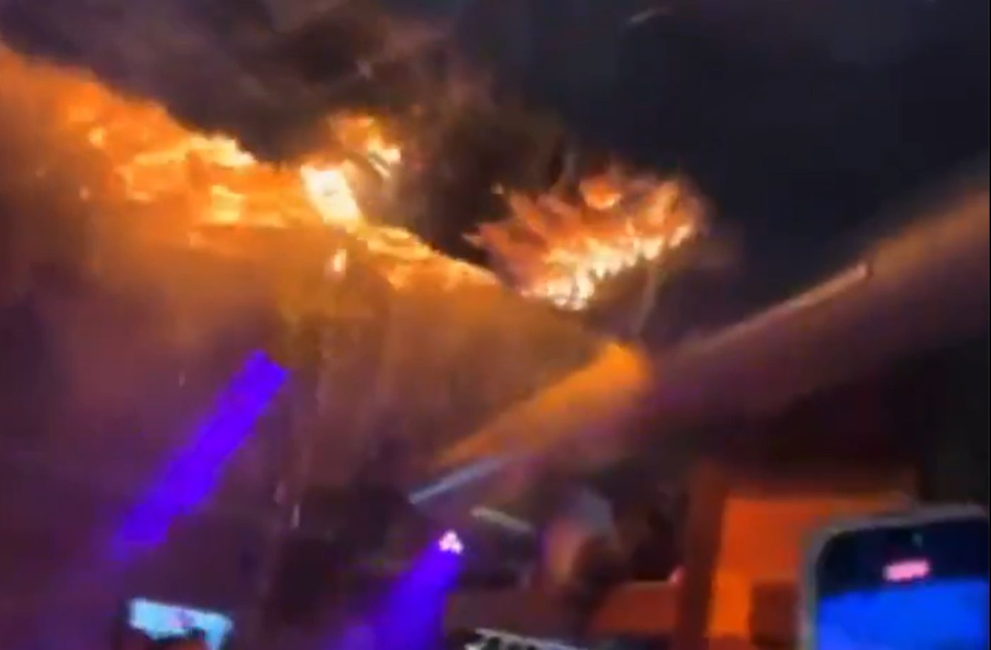 הרגעים הראשונים של השריפה