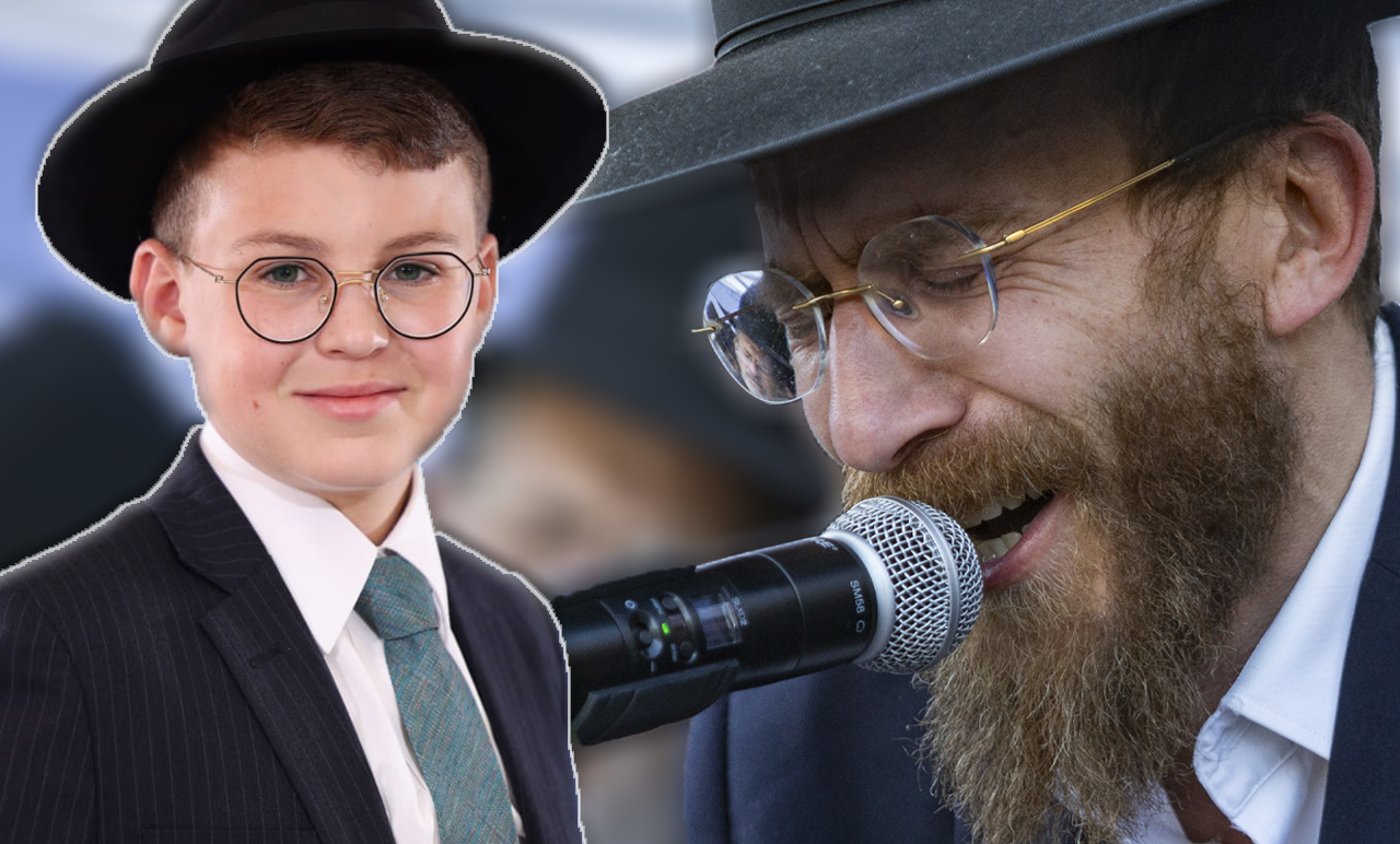 הרב שמואל אייזנטל ובנו יוסף ז"ל בן ה-14