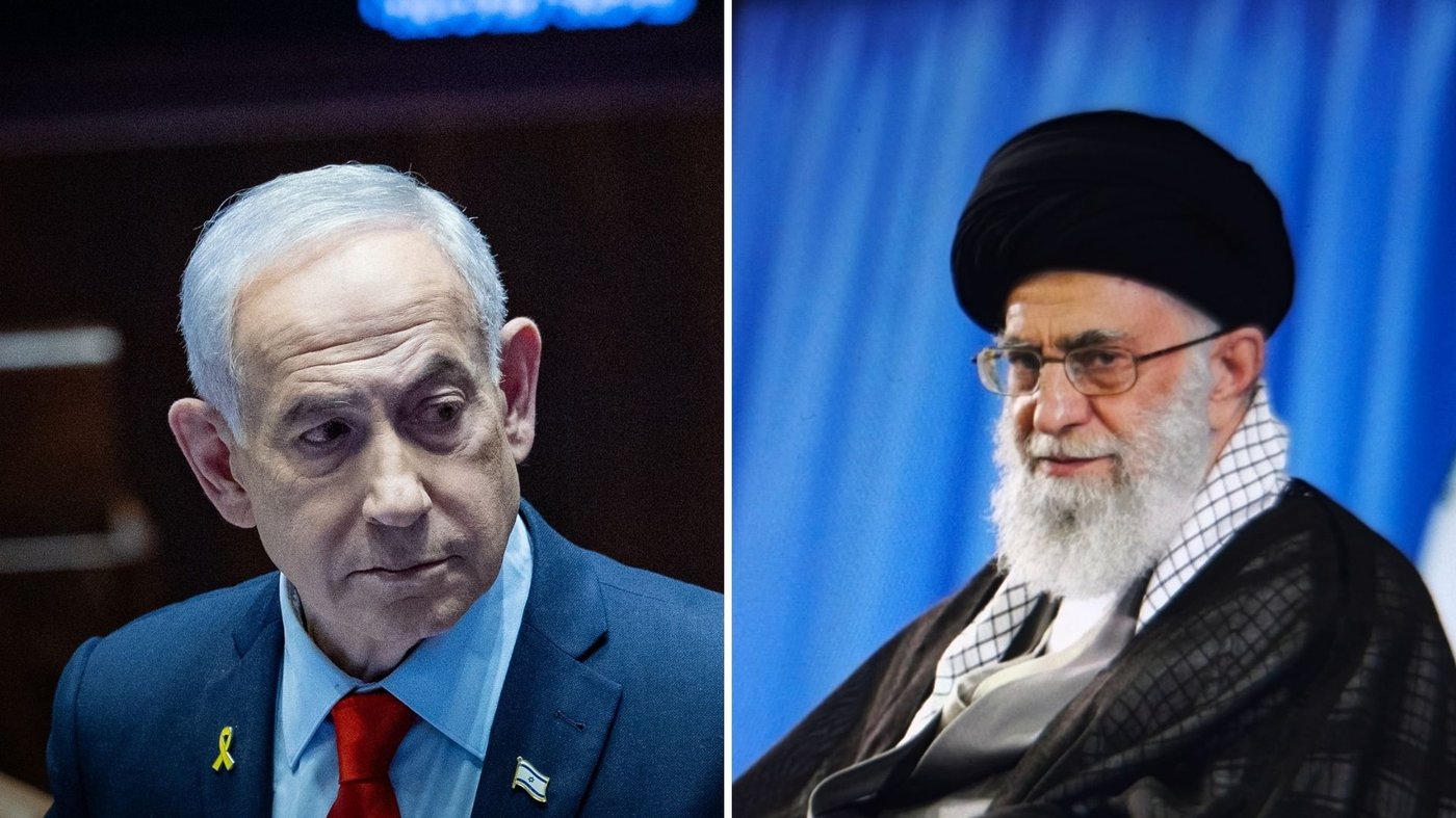 משמאל נתניהו, מימין חמינאי