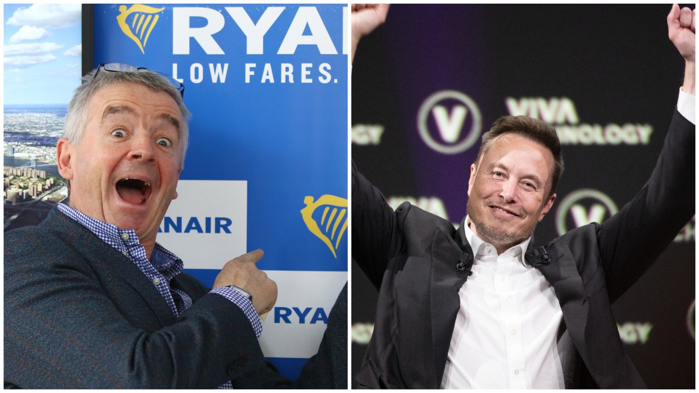 אילון מאסק, ומייקל או'לירי, מנכ"ל ריינאר