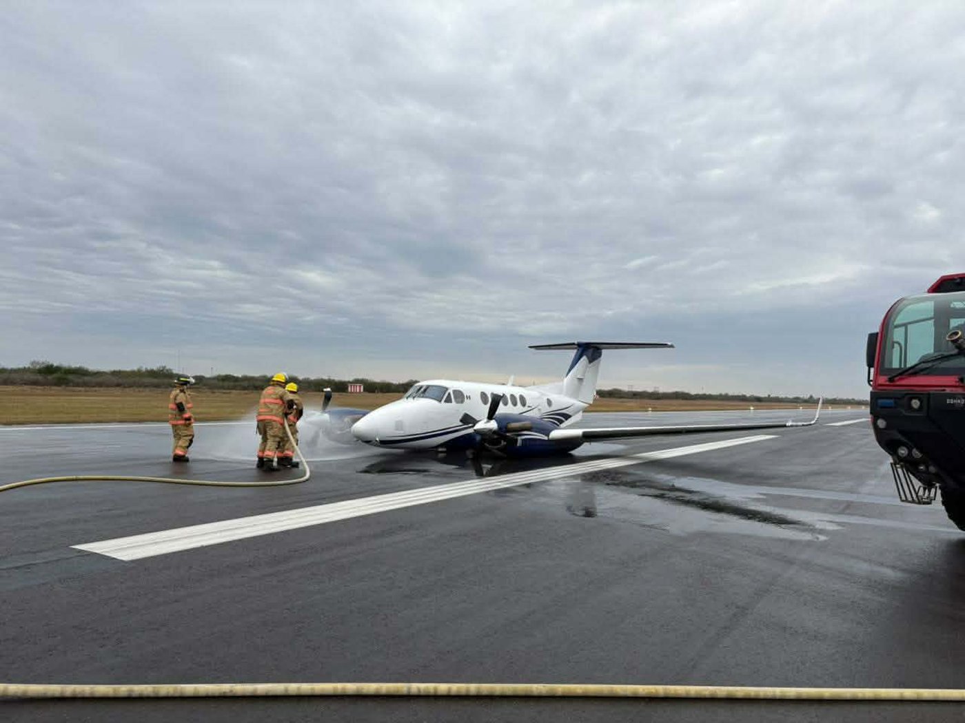 המטוס לאחר ה'נחיתת גחון'