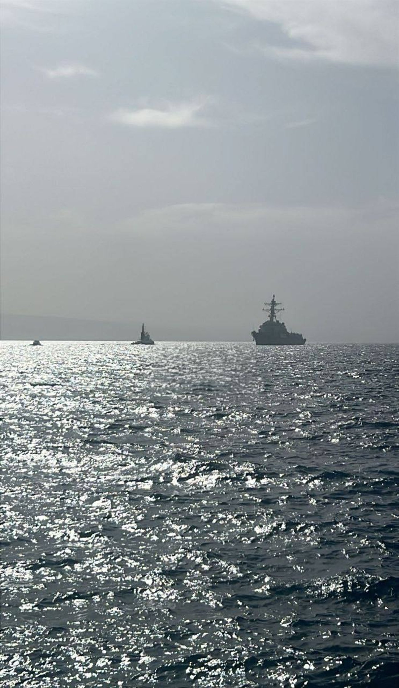 משחתת הטילים האמריקנית בנמל אילת