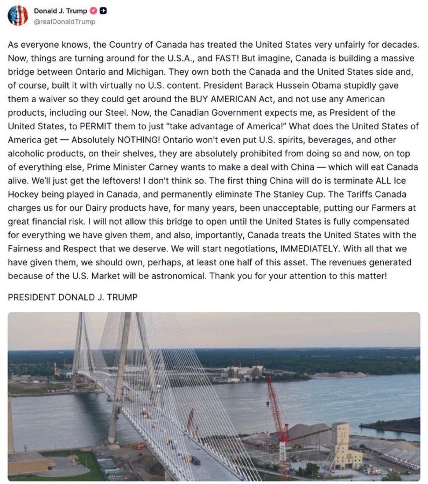 הציוץ של טרמאפ