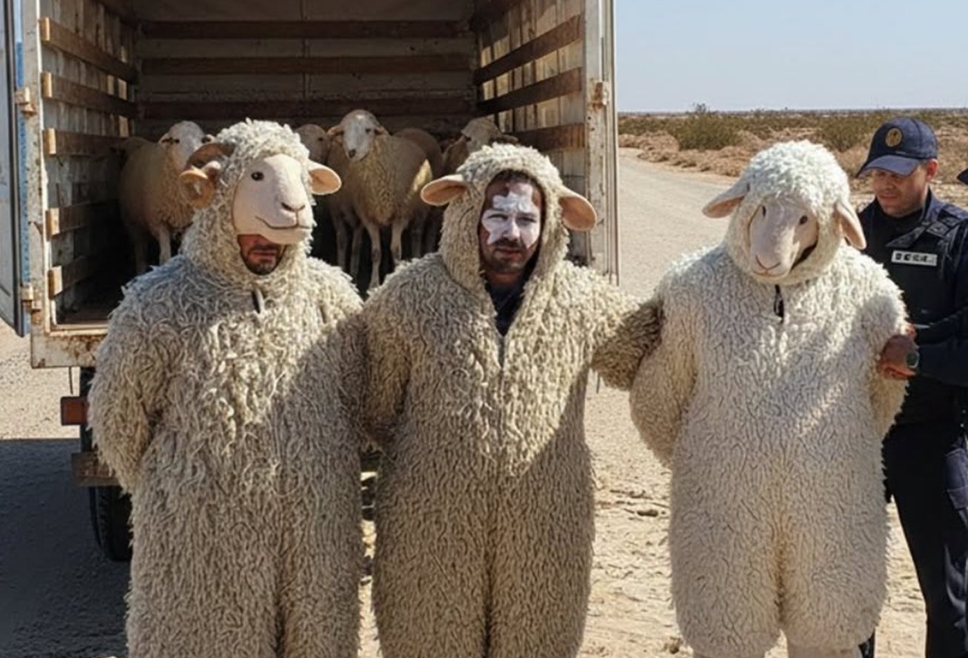 הגברים המחופשים שנעצרו