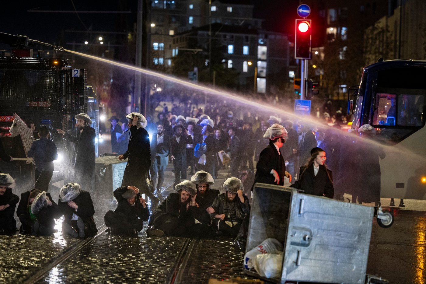 ההפגנות בירושלים, הלילה