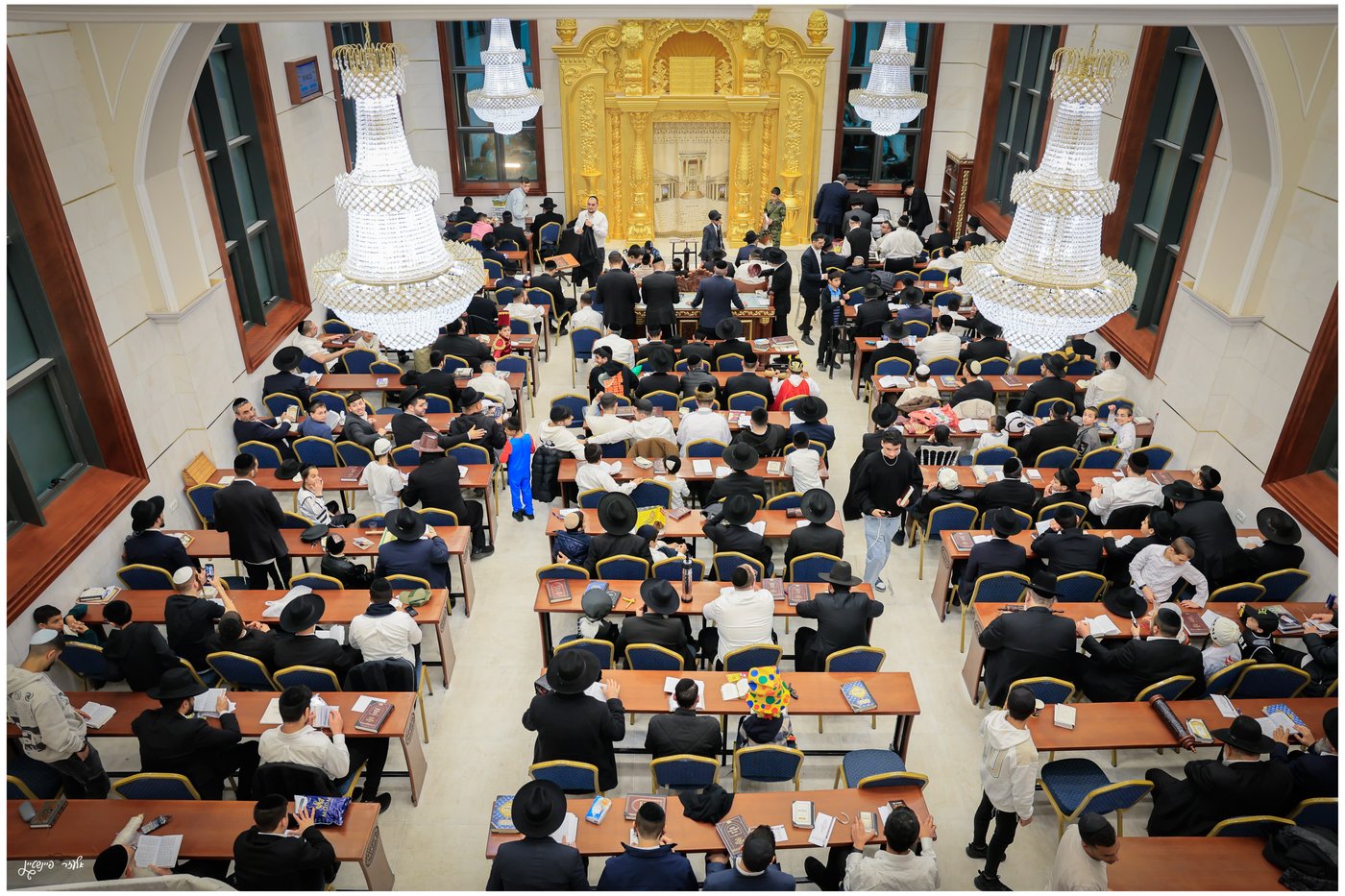 הגאון הרב יגאל כהן בקריאת המגילה