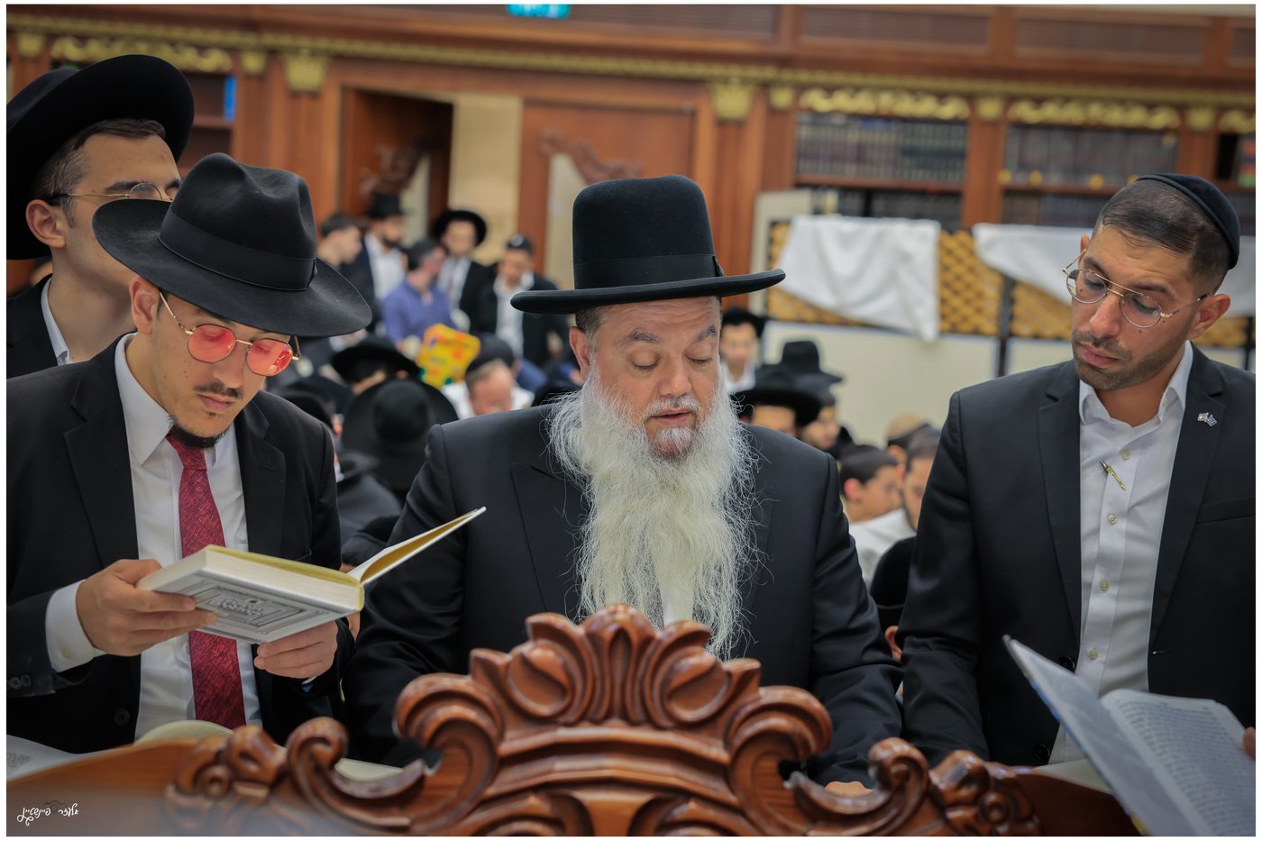 הגאון הרב יגאל כהן בקריאת המגילה