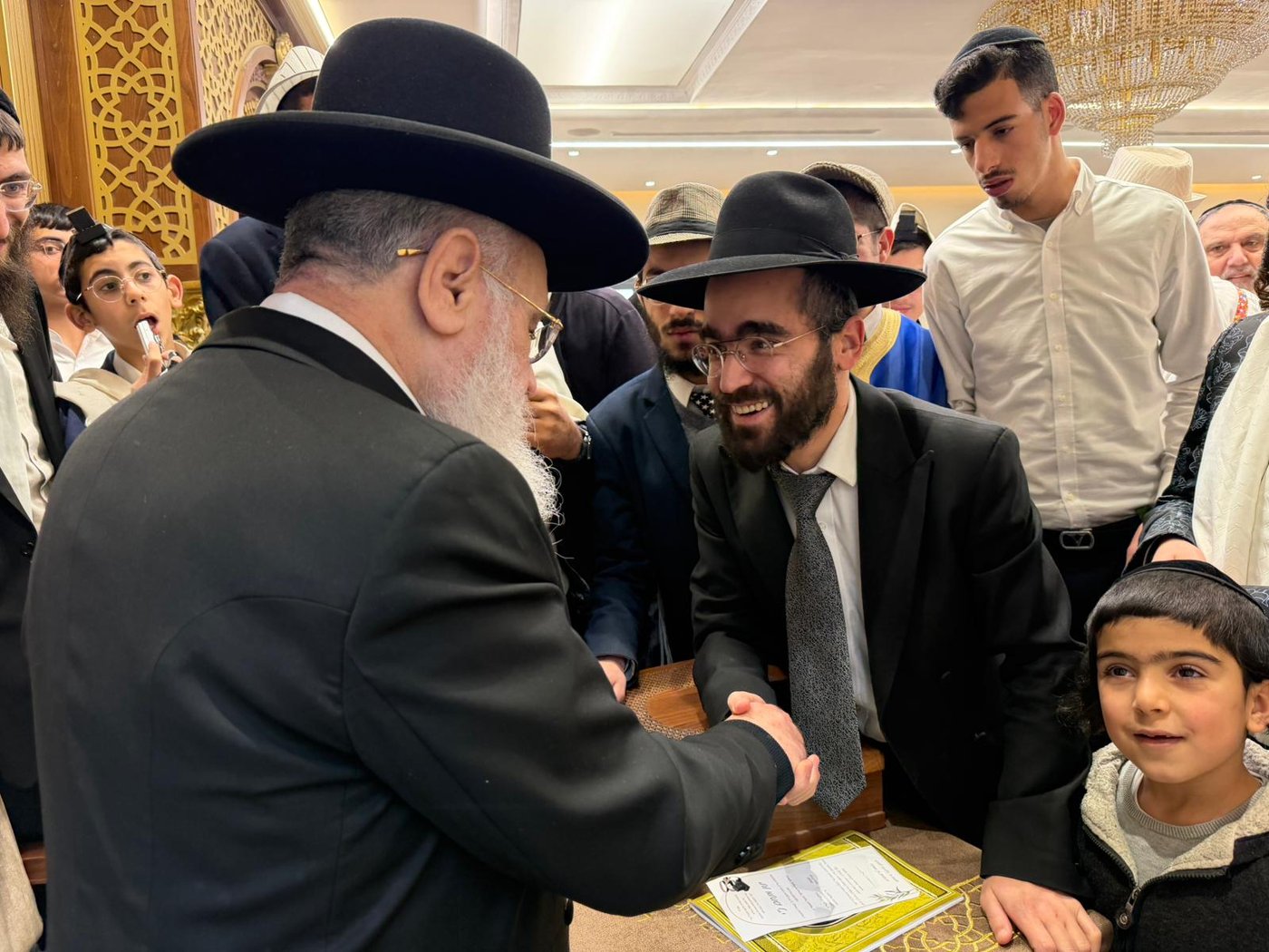 קריאת המגילה במעונו של הראש"ל