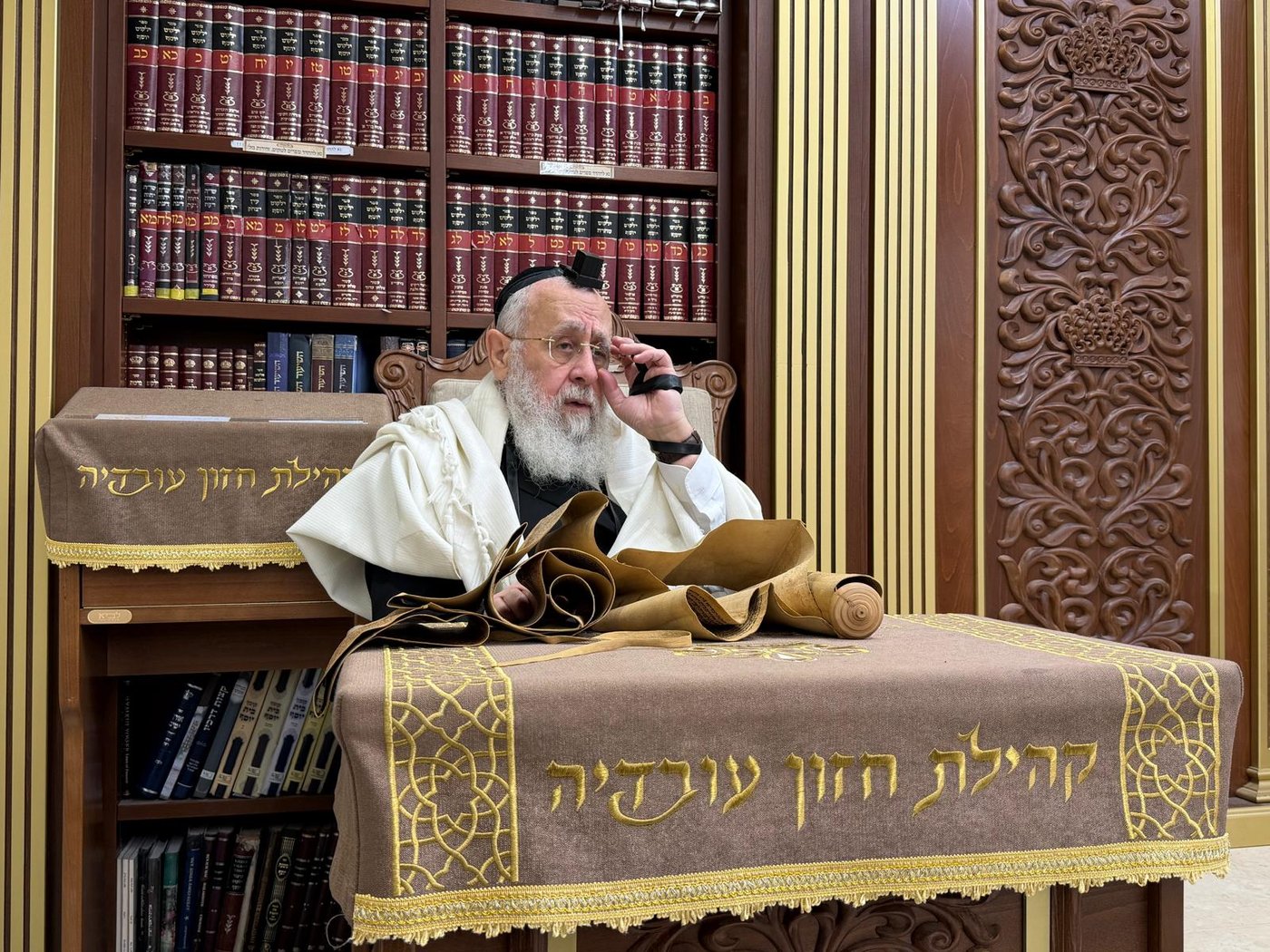 קריאת המגילה במעונו של הראש"ל