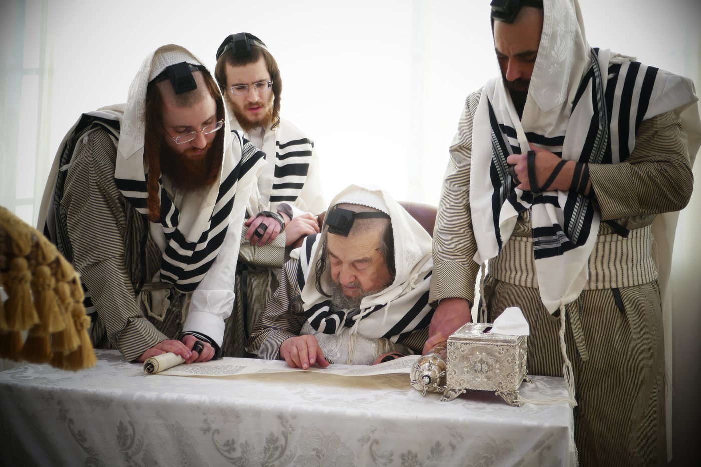 הגה"צ רבי יעקב מאיר שכטר בקריאת המגילה