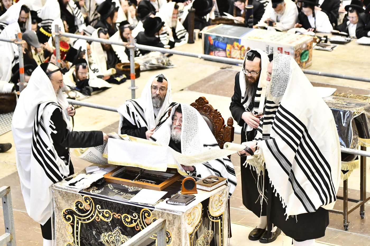 האדמו"ר מויז'ניץ בקריאת המגילה