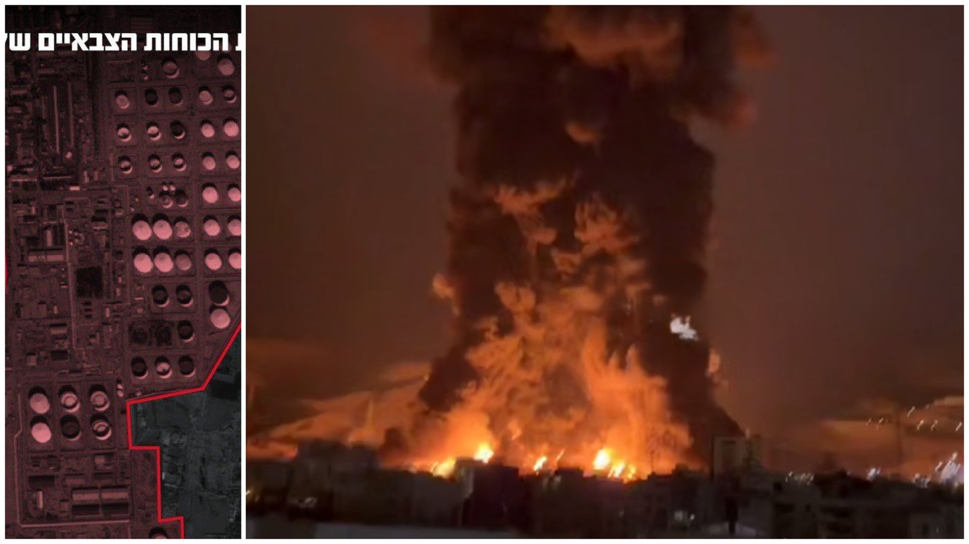 טהרן - אמ"ש |מפת שפרסם דו"צ של מאגרי דלק ששימשו את הכוחות הצבאיים של משטר 